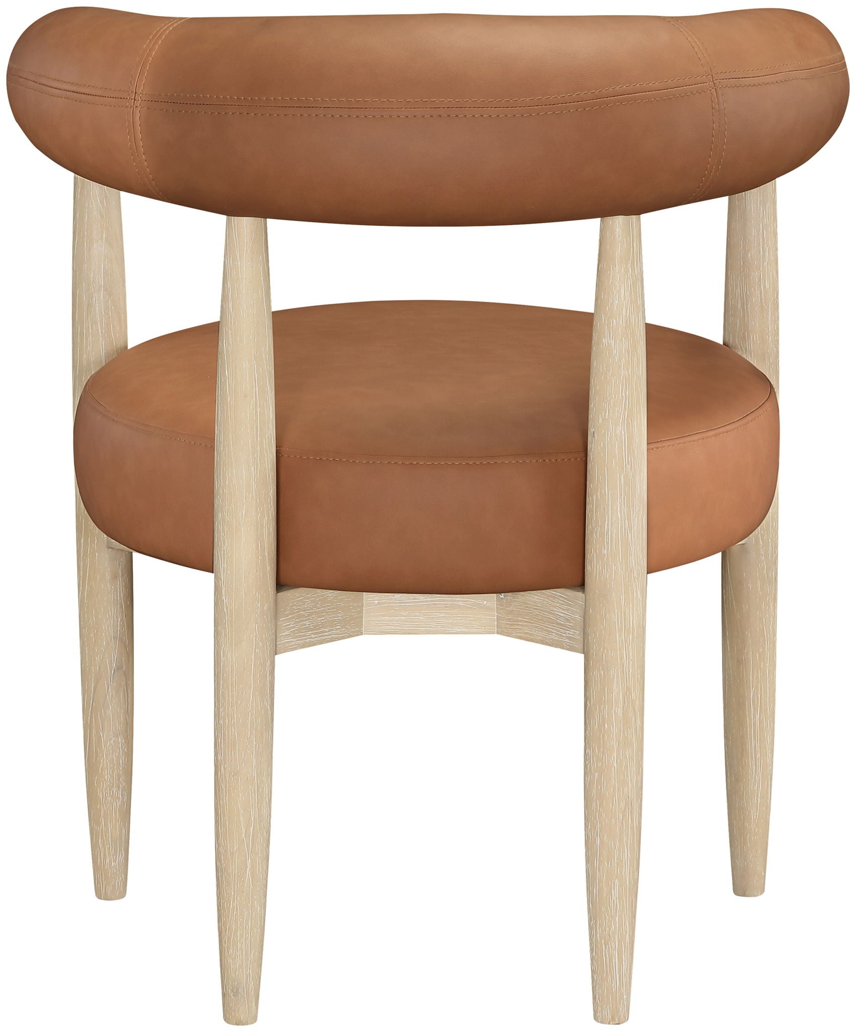 Sable - Vegan Leather Upholstered Dining Chair (Set of 2) - Painted Natural Base