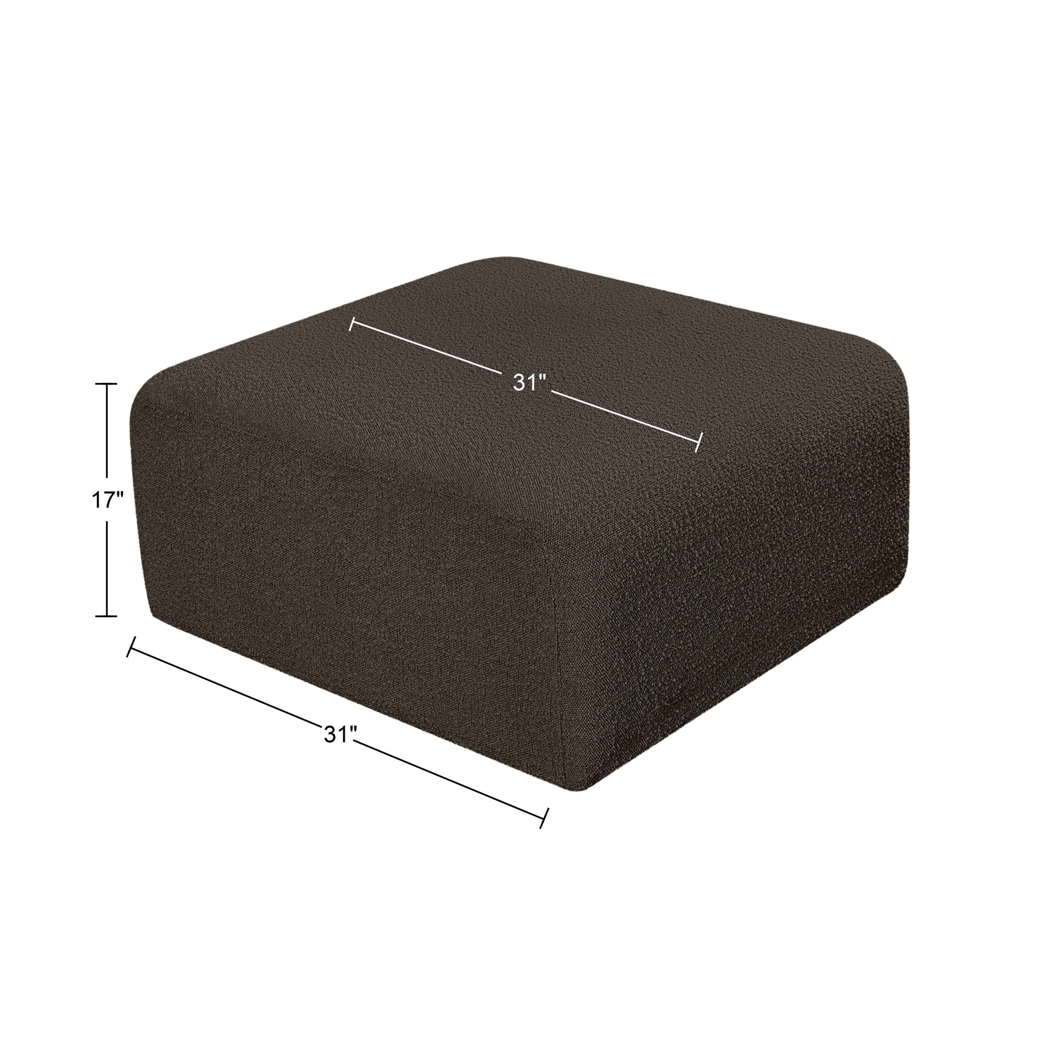 Arc - Boucle Fabric Ottoman