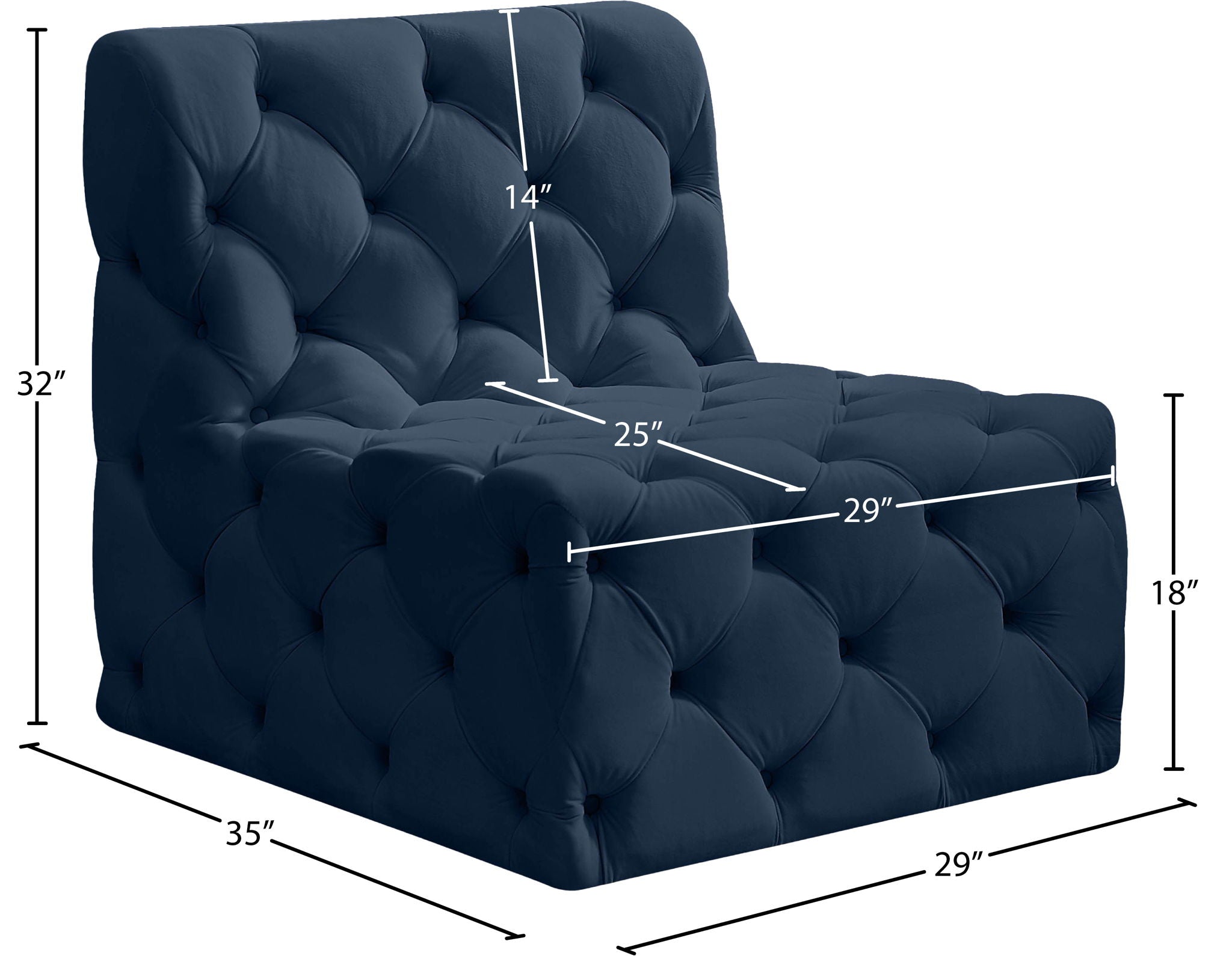 Tuft - Armless Chair