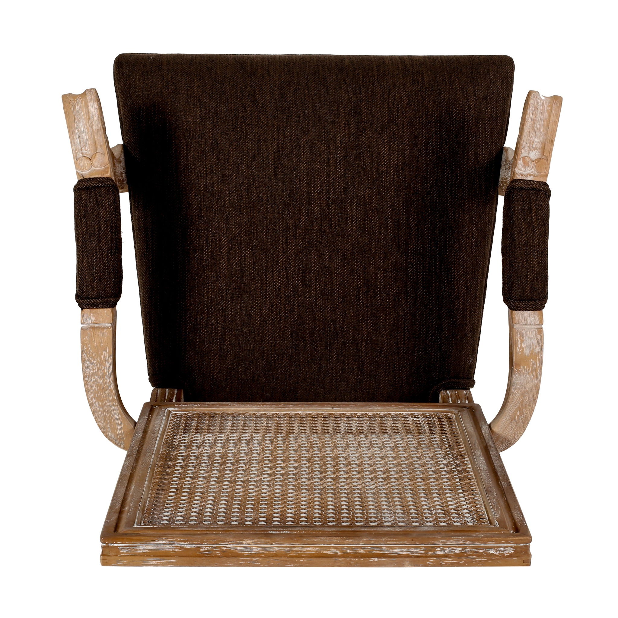 Elegant French Country Style Dining Chair With Cane Backrest