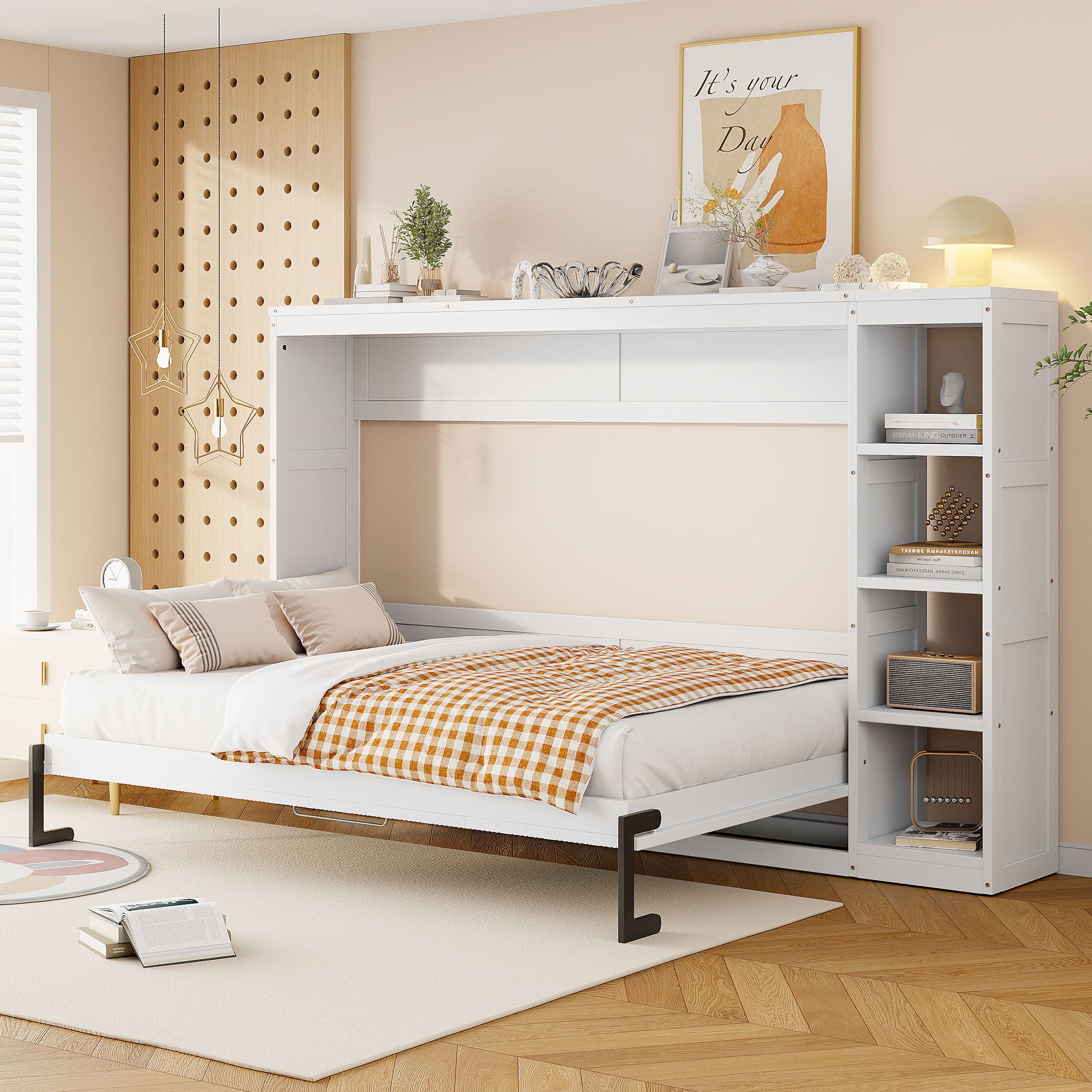 Murphy Bed With Bookshelf And Storage