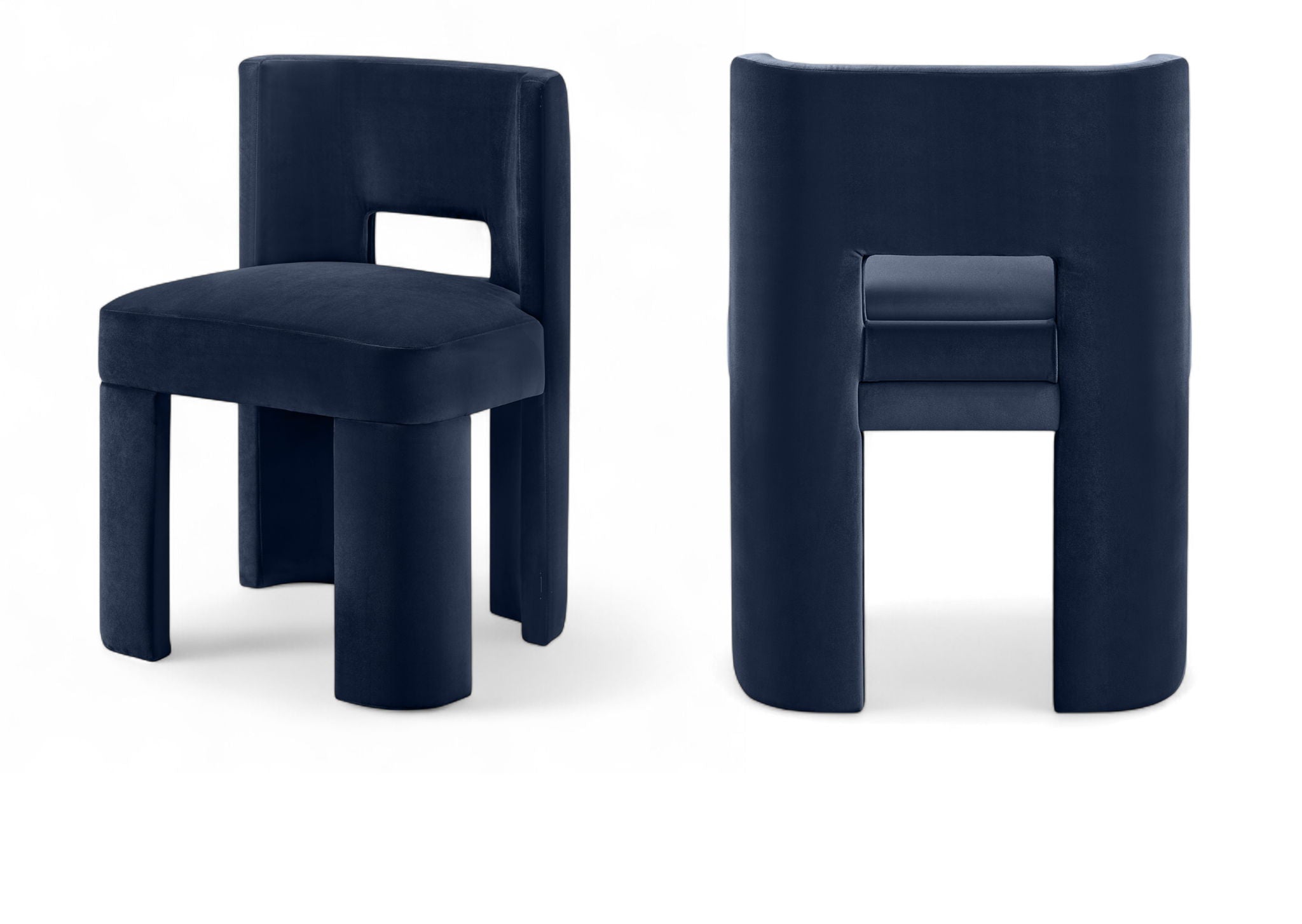Zuno - Velvet Performance Fabric Upholstered Dining Chair (Set of 2)
