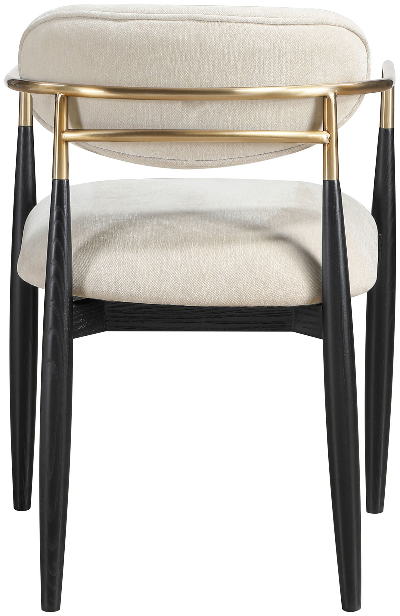 Riccio - Fabric Dining Arm Chair (Set of 2) - Black And Gold Frame