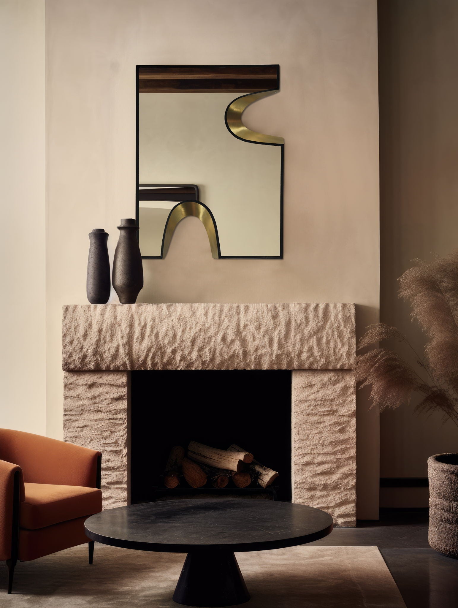 Soleil - Mirror With Gold Accent