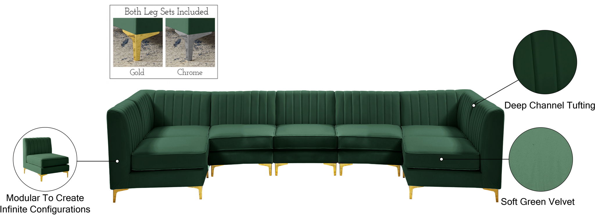 Alina - 7 Piece Modular Sectional