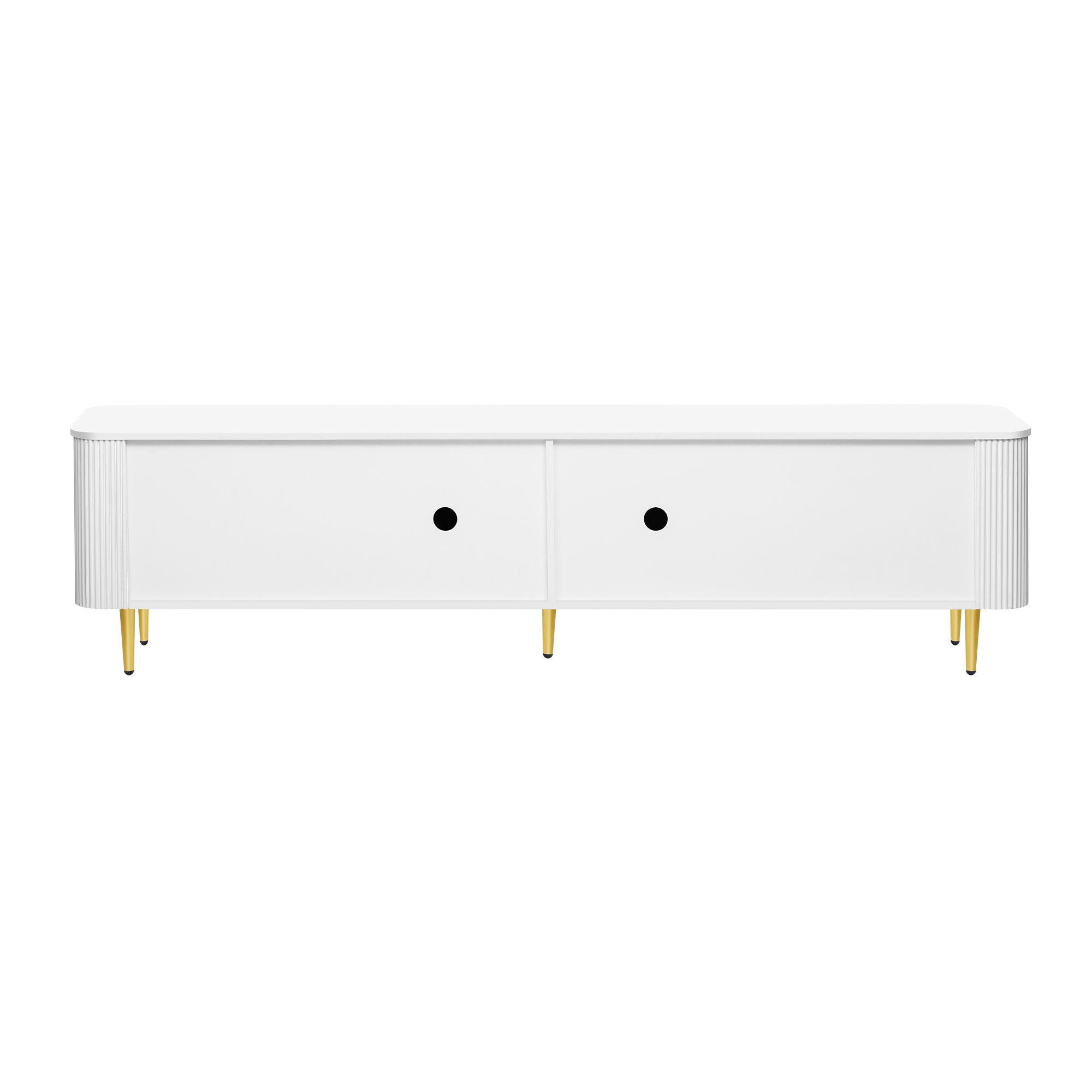 Minimalist TV Stand For TVs Up To 85", Modern Entertainment Center Media Console With 4 Spacious Cabinets For Living Room