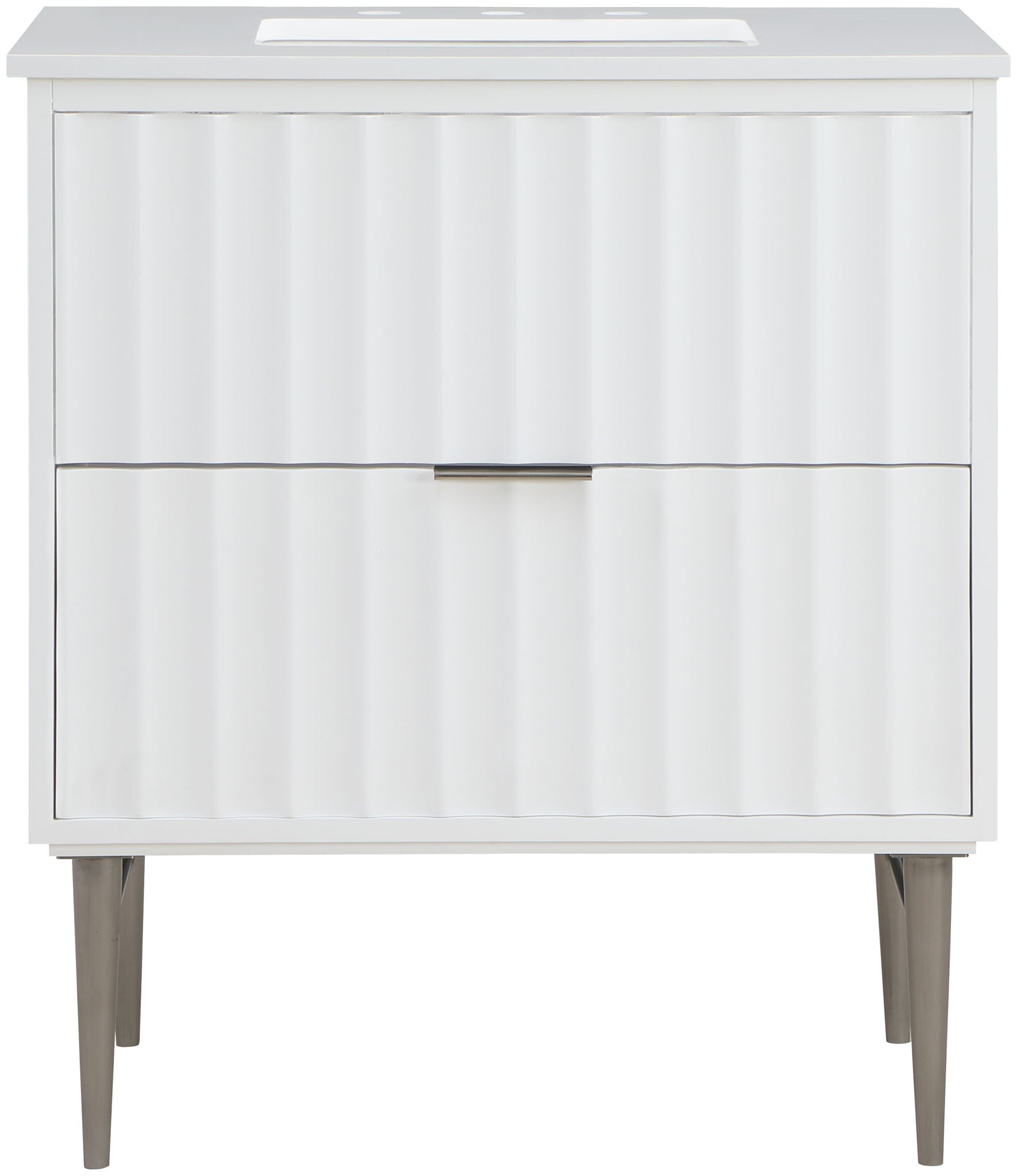 Modernist - Bathroom Vanity With Chrome Legs