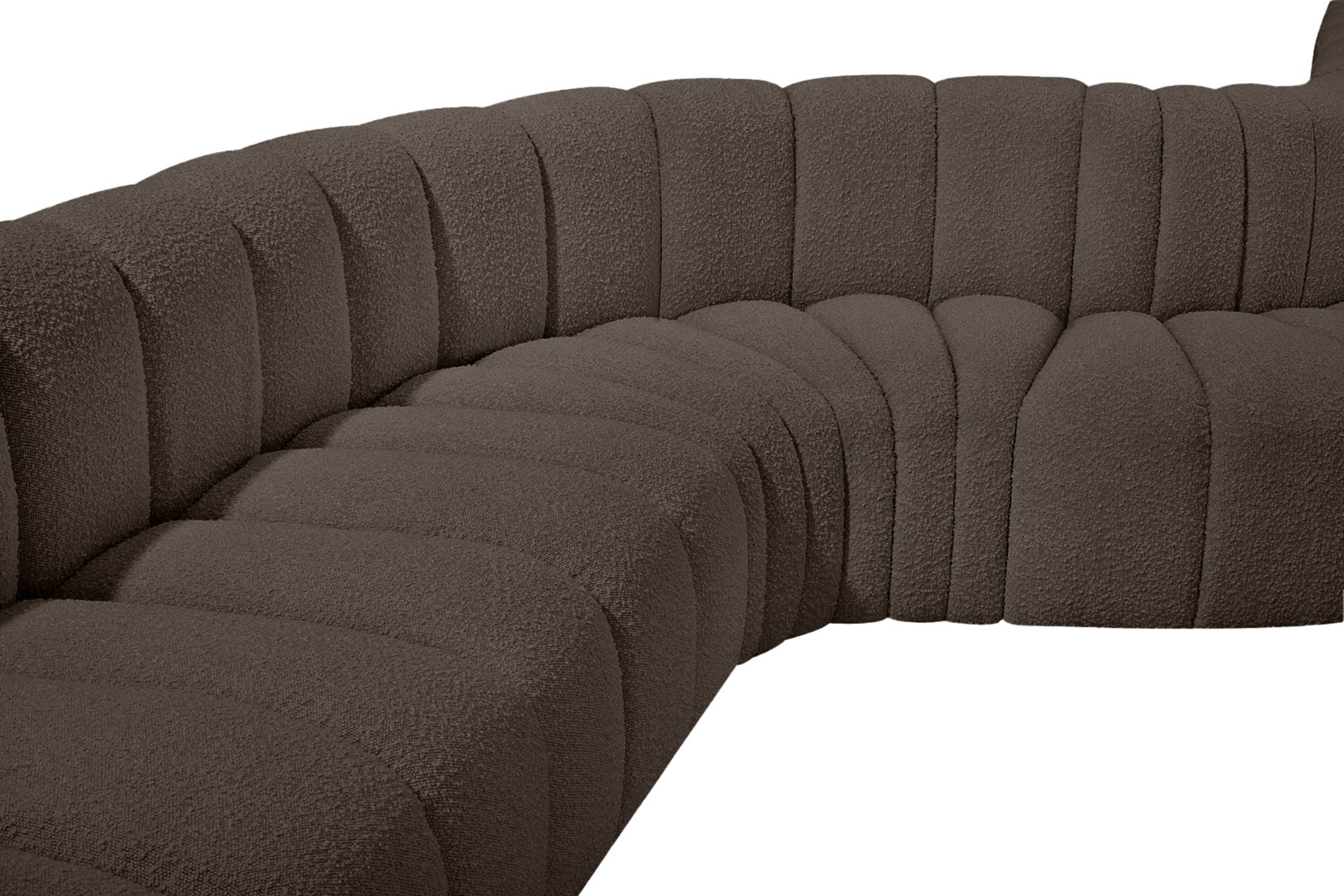 Arc - Boucle Fabric 8 Piece U-Shaped Modular Sofa