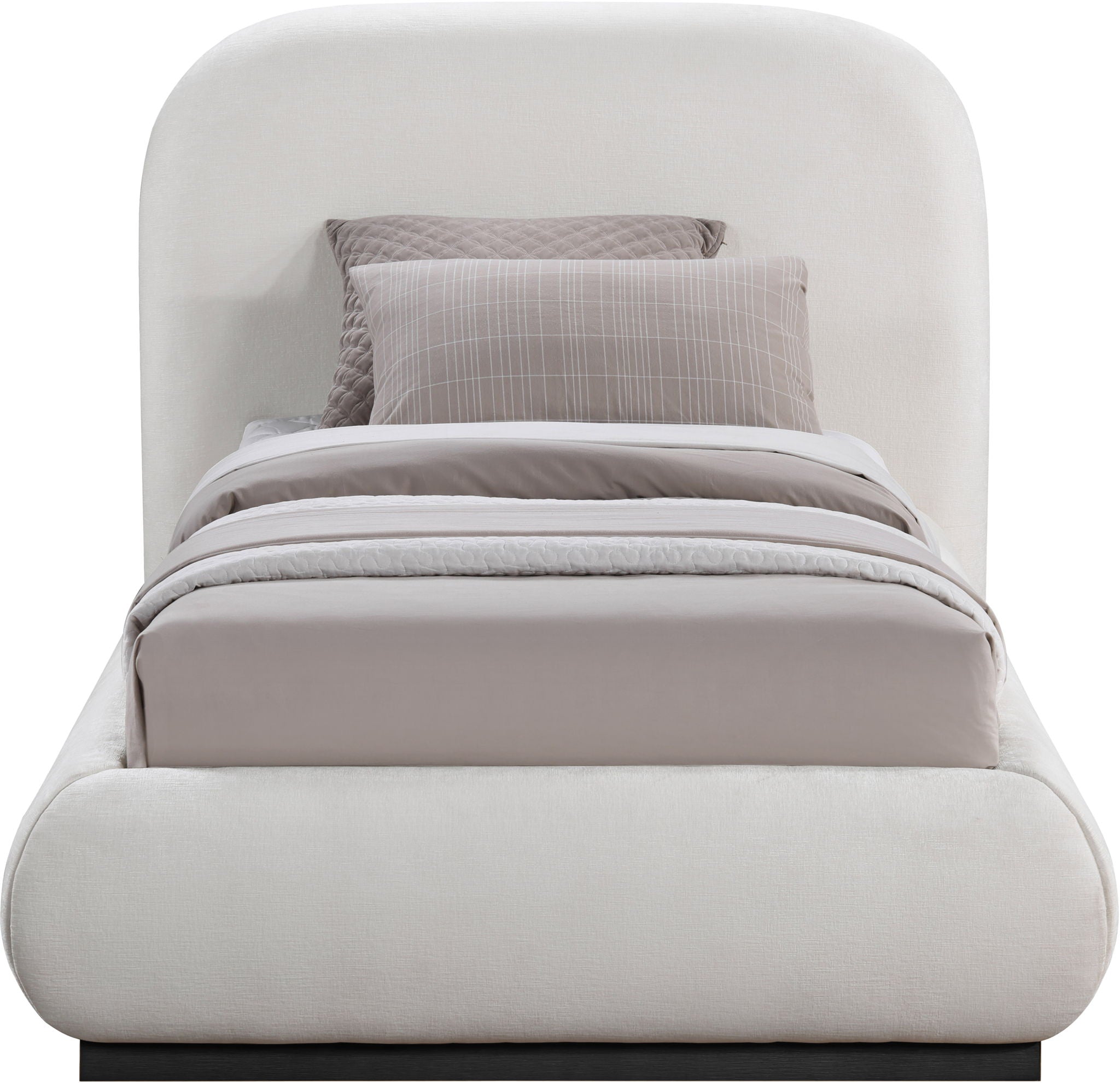 Vaughn - Chenille Bed With Black Base
