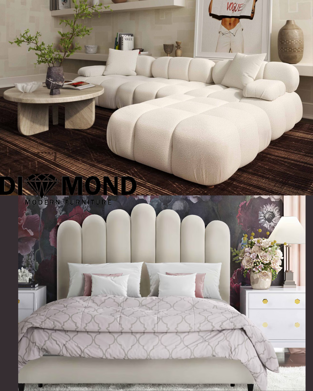 Calliope Modular Collection & Celine Bed TWO ROOM PACKAGE