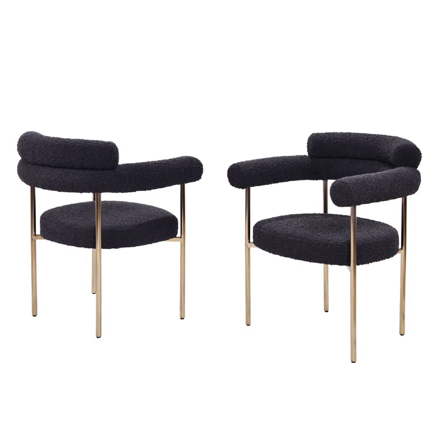 Upholstered Accent Dining Chairs With Armrests (Set of 2)