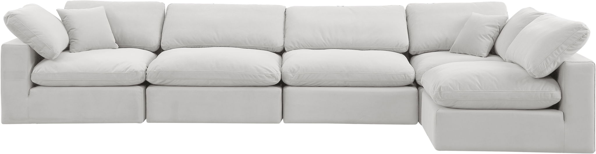 Comfy - 5 Piece Velvet Modular Sectional
