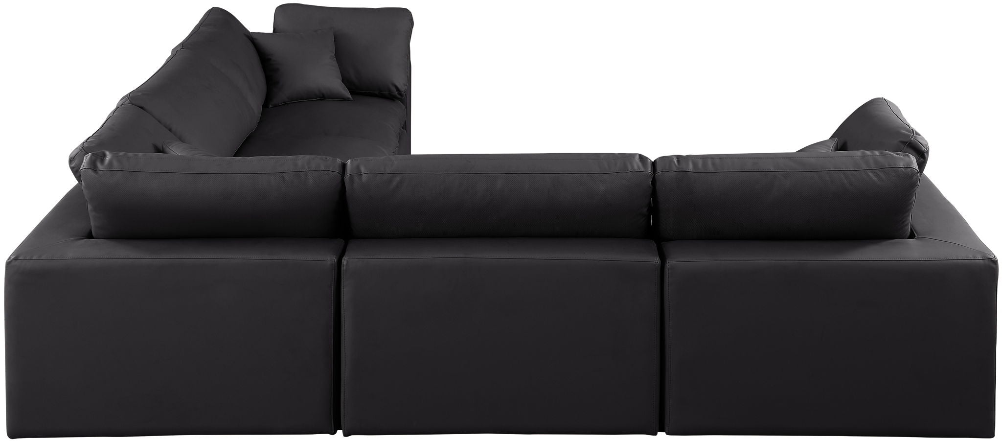 Comfy - 5 Piece Faux Leather Modular Corner Sectional