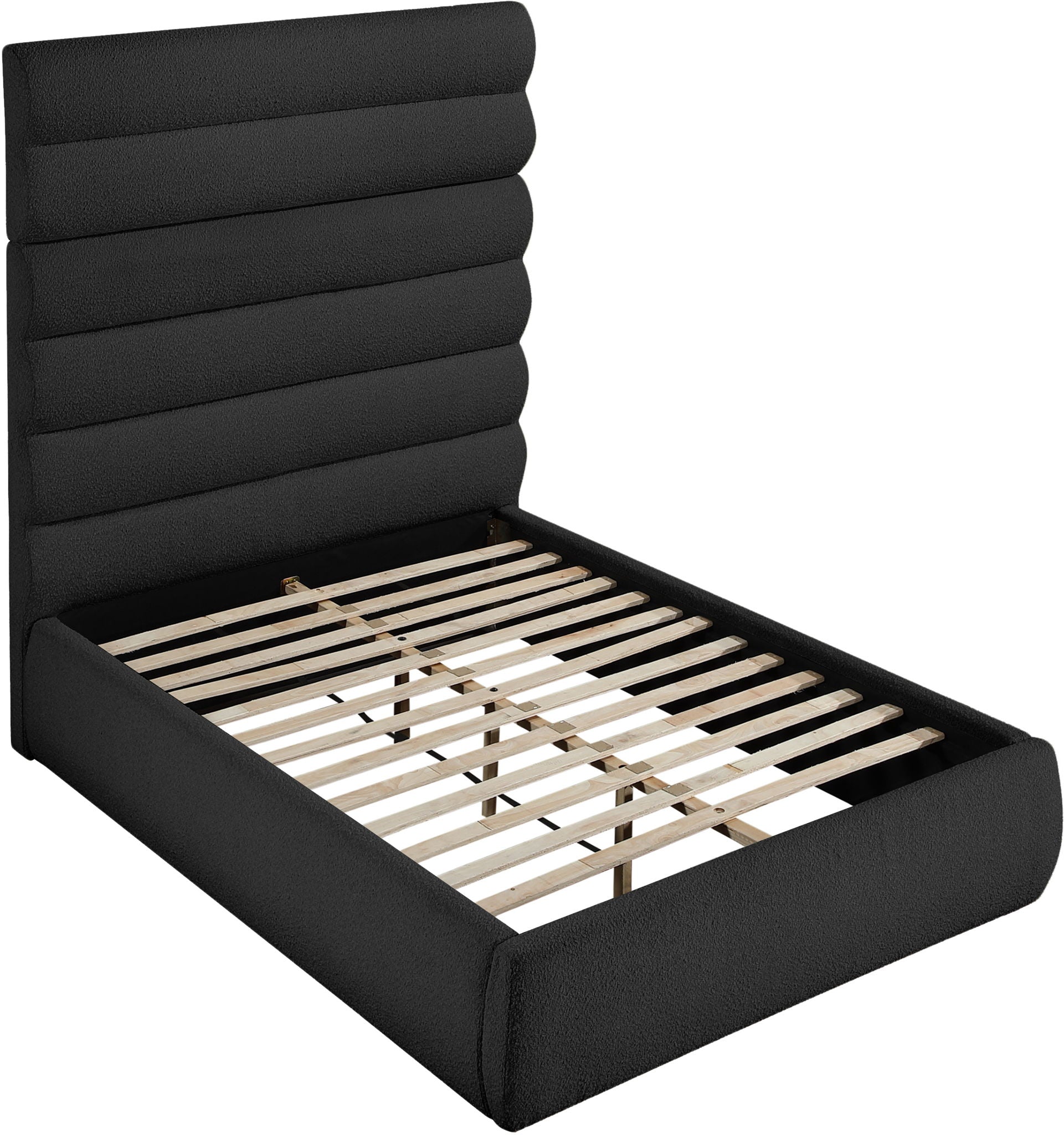 Adam - Boucle Fabric Bed With 70.5" Headboard