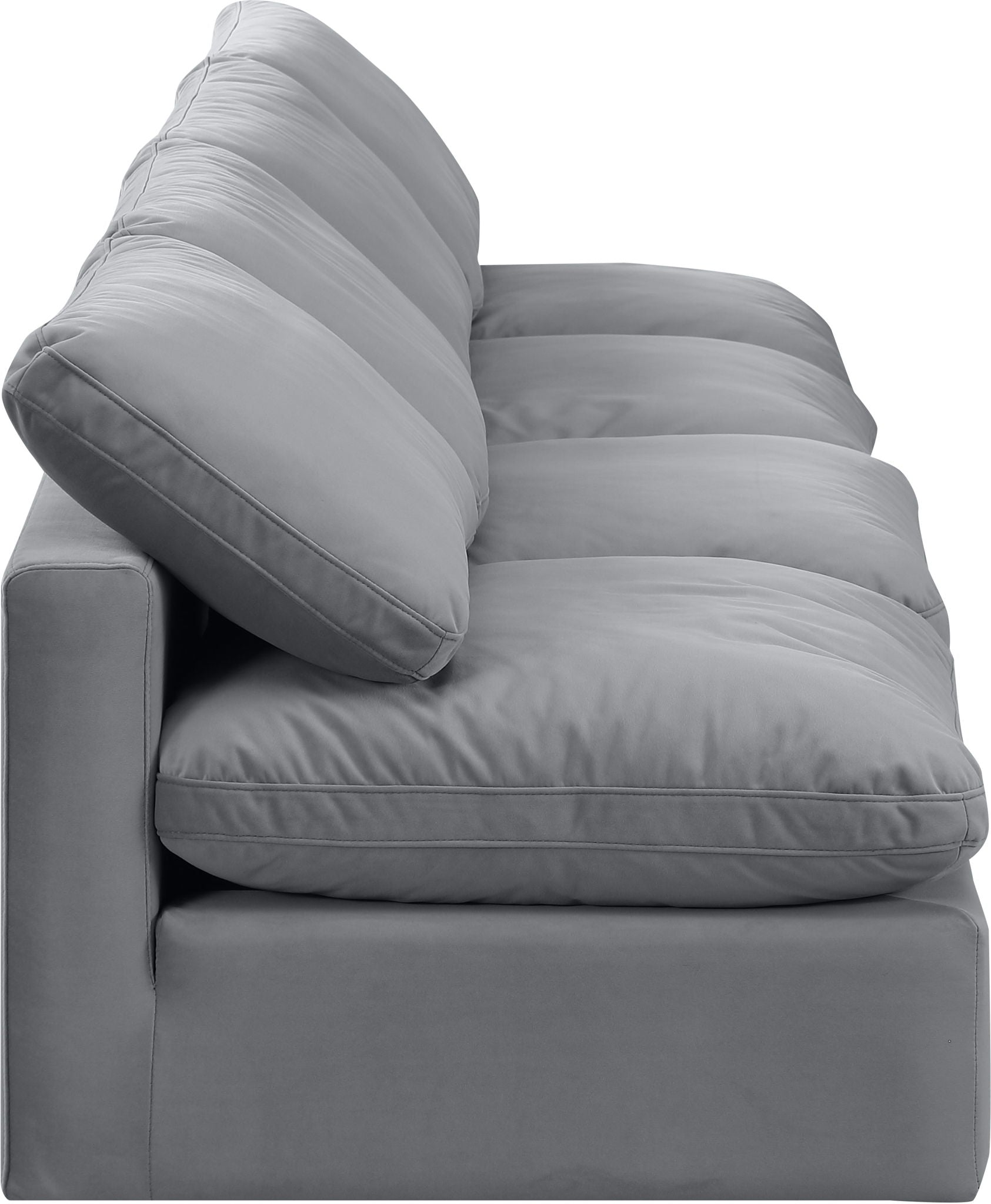 Indulge - Velvet 4 Seat Modular Armless Sofa