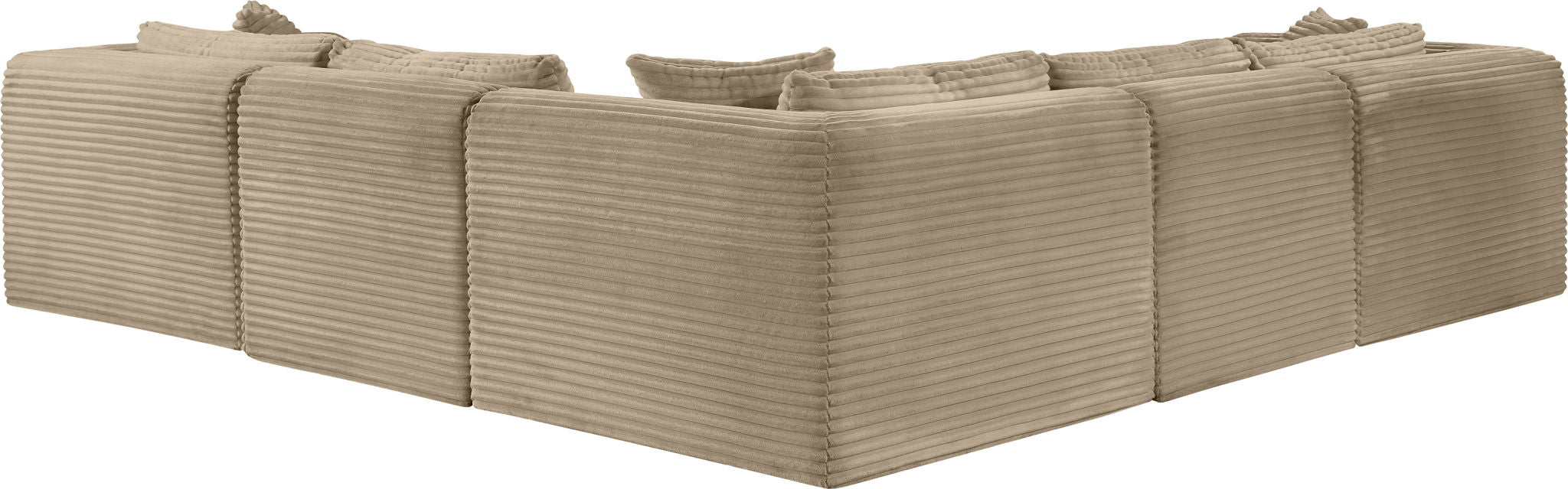 Shaggy - Fabric 5 Piece Modular Corner Sectional