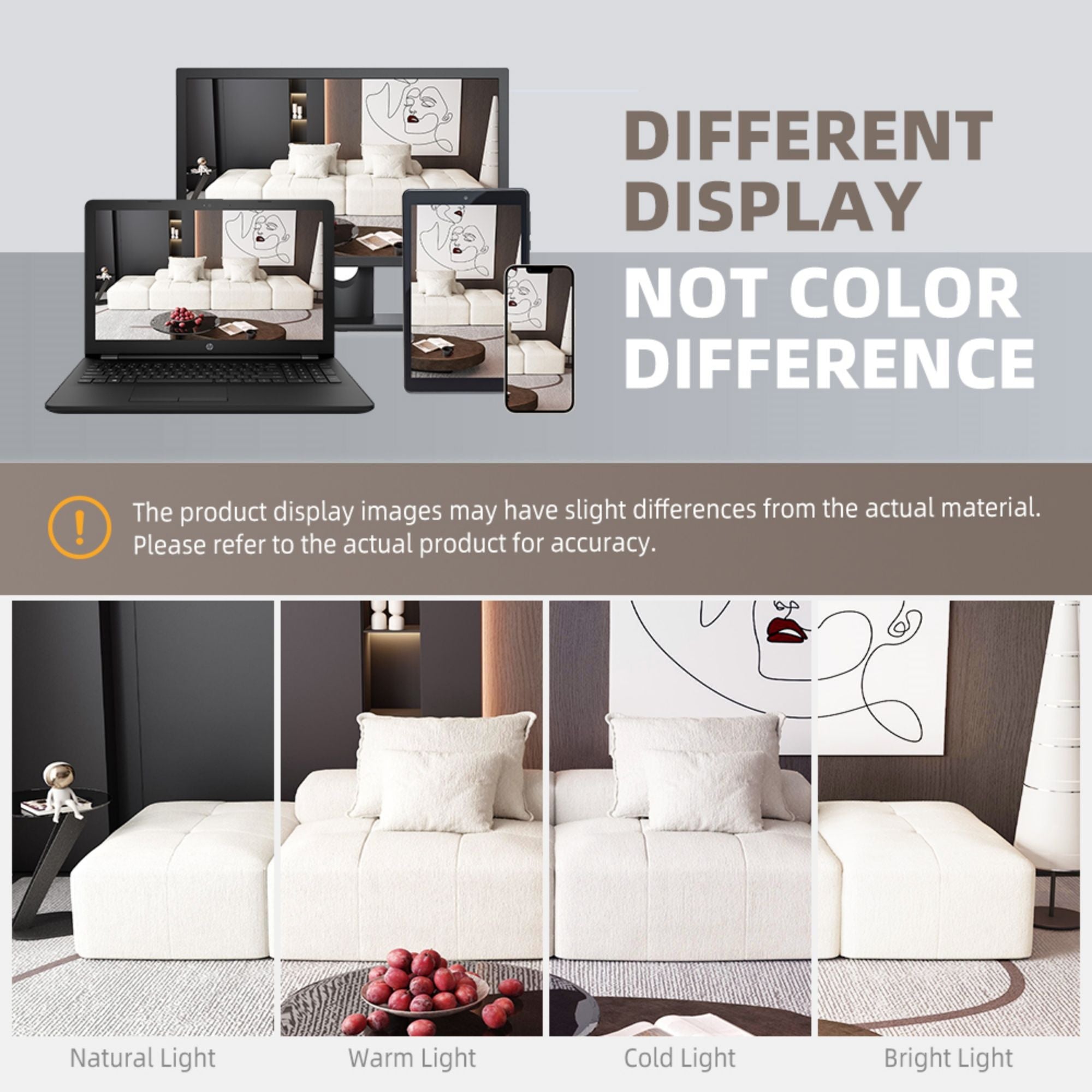 Modern Oversized Diy Combination Modular Sectional Sofa With Pillows