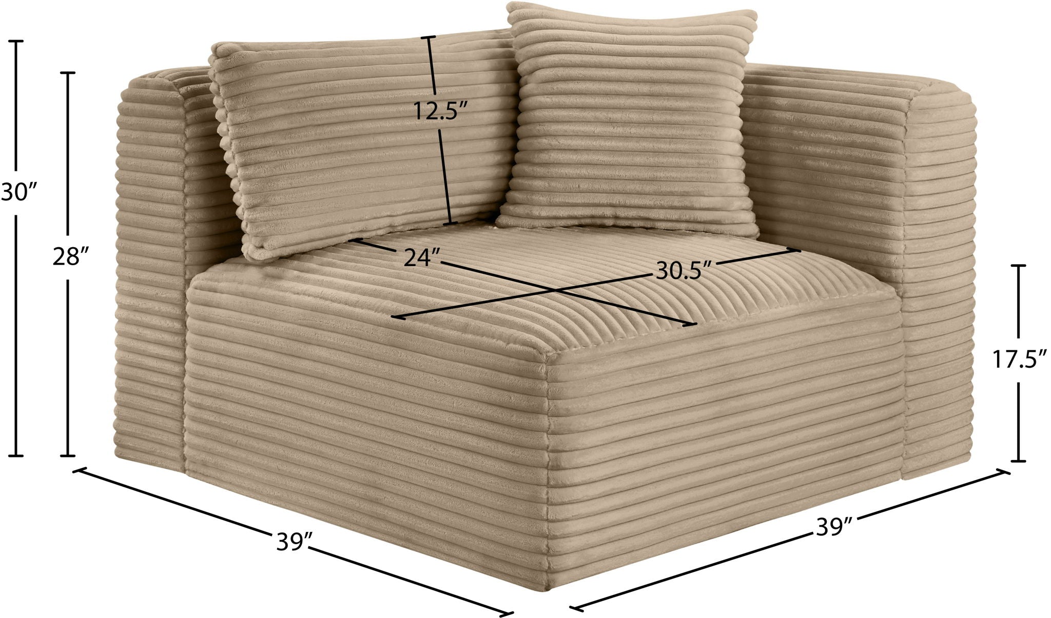 Shaggy - Fabric Corner Chair