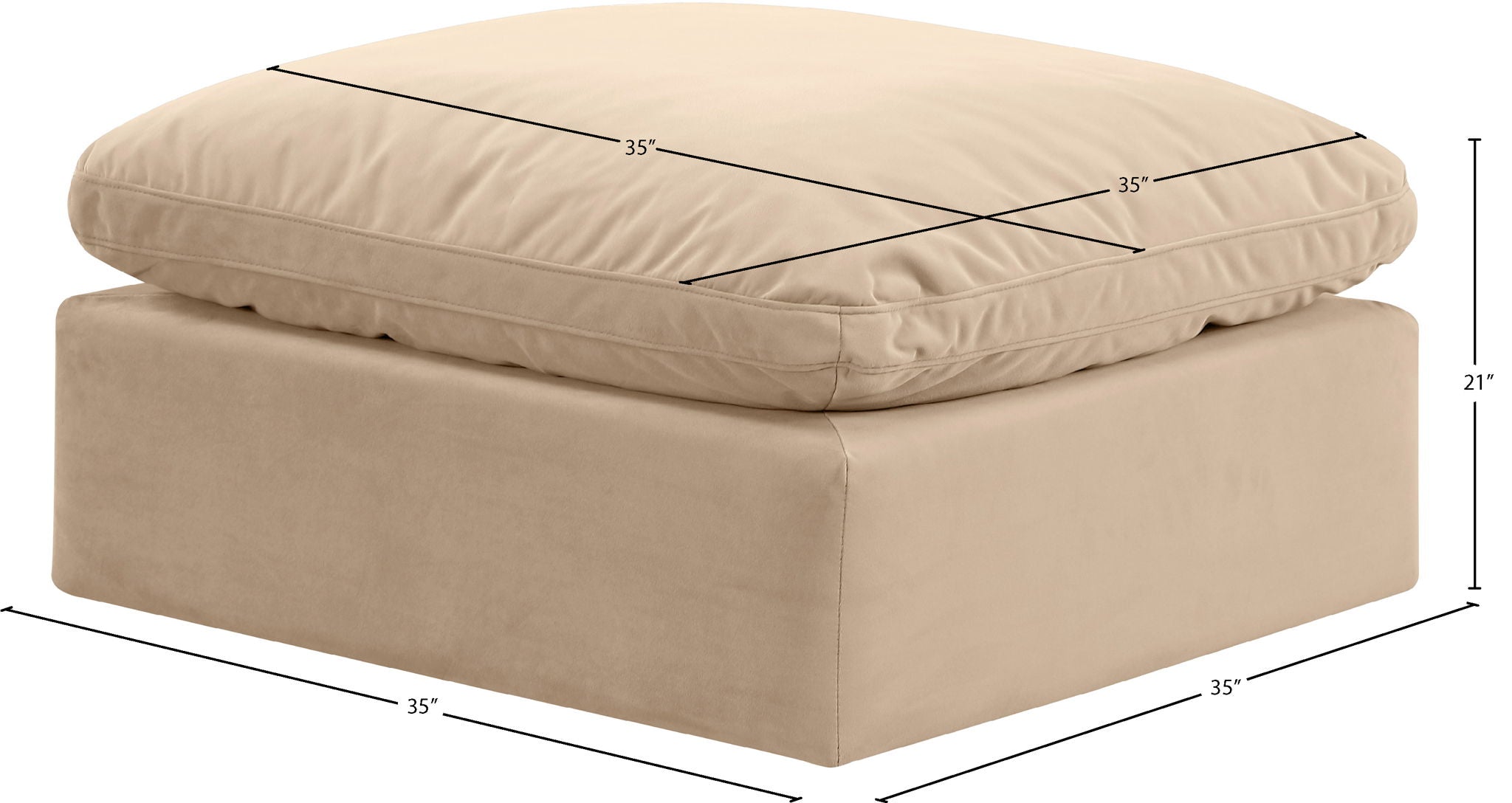 Indulge - Velvet Ottoman