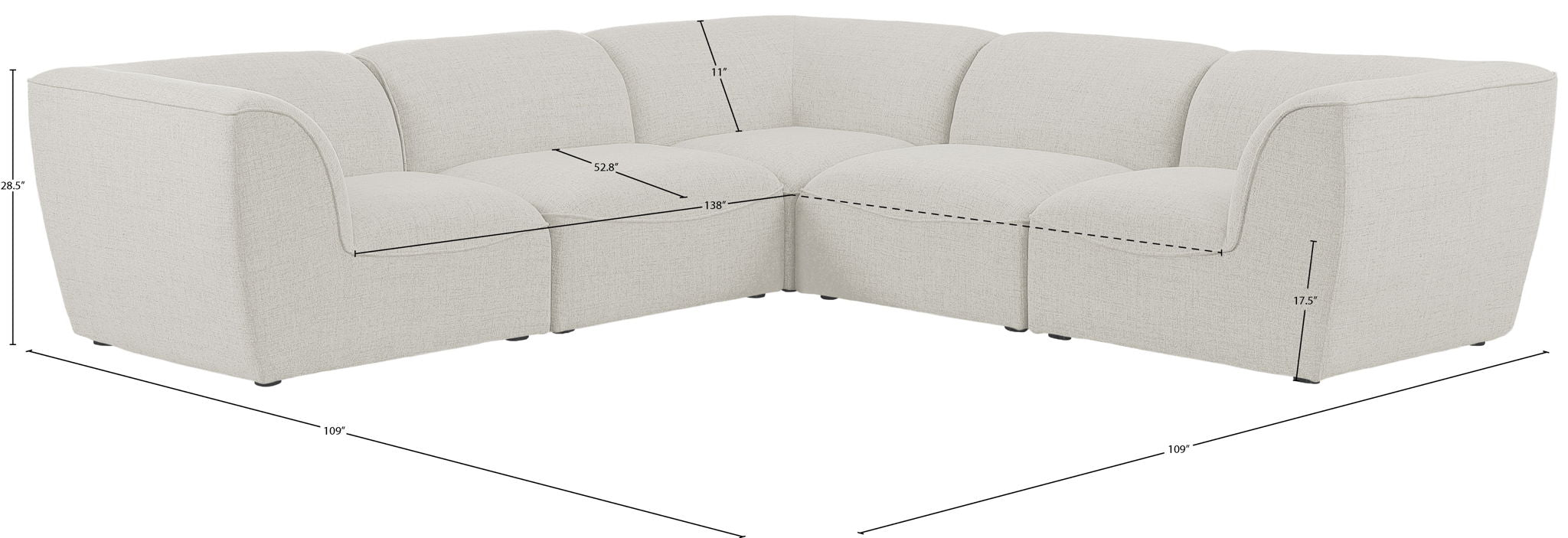 Miramar - 5 Piece Modular Sectional