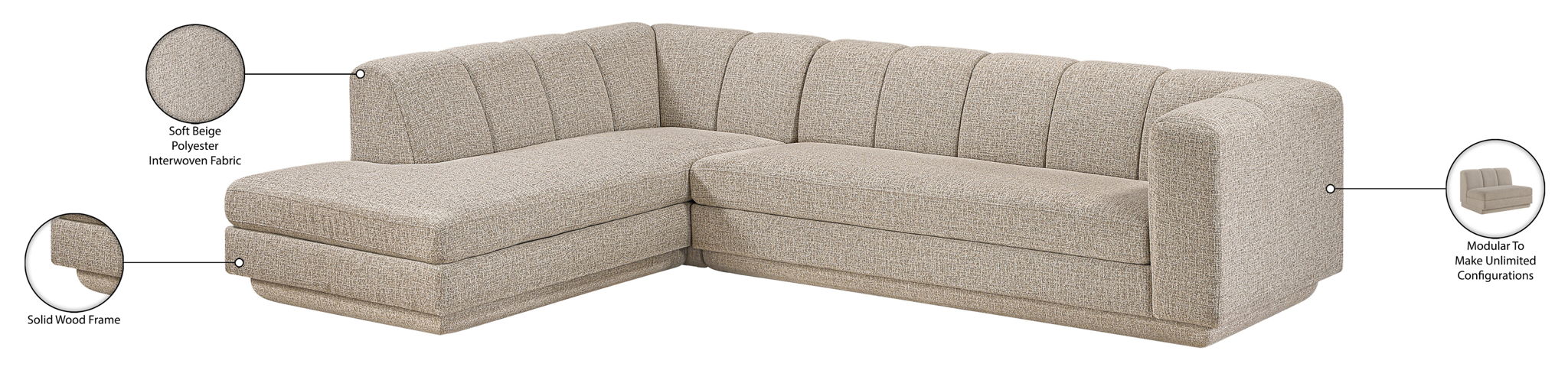 Modari - Sectional - Beige