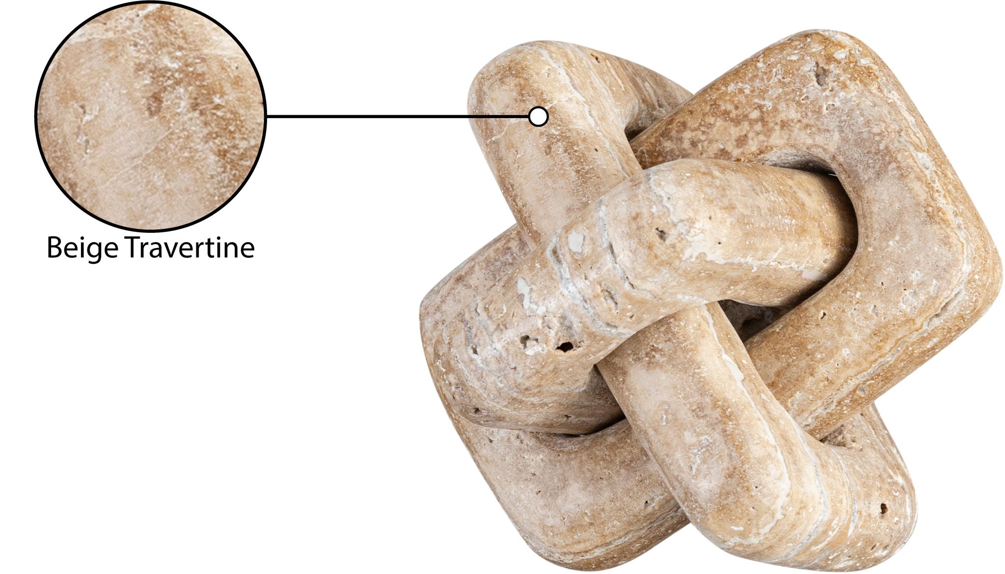 Bond - Travertine Decorative Knot - Natural