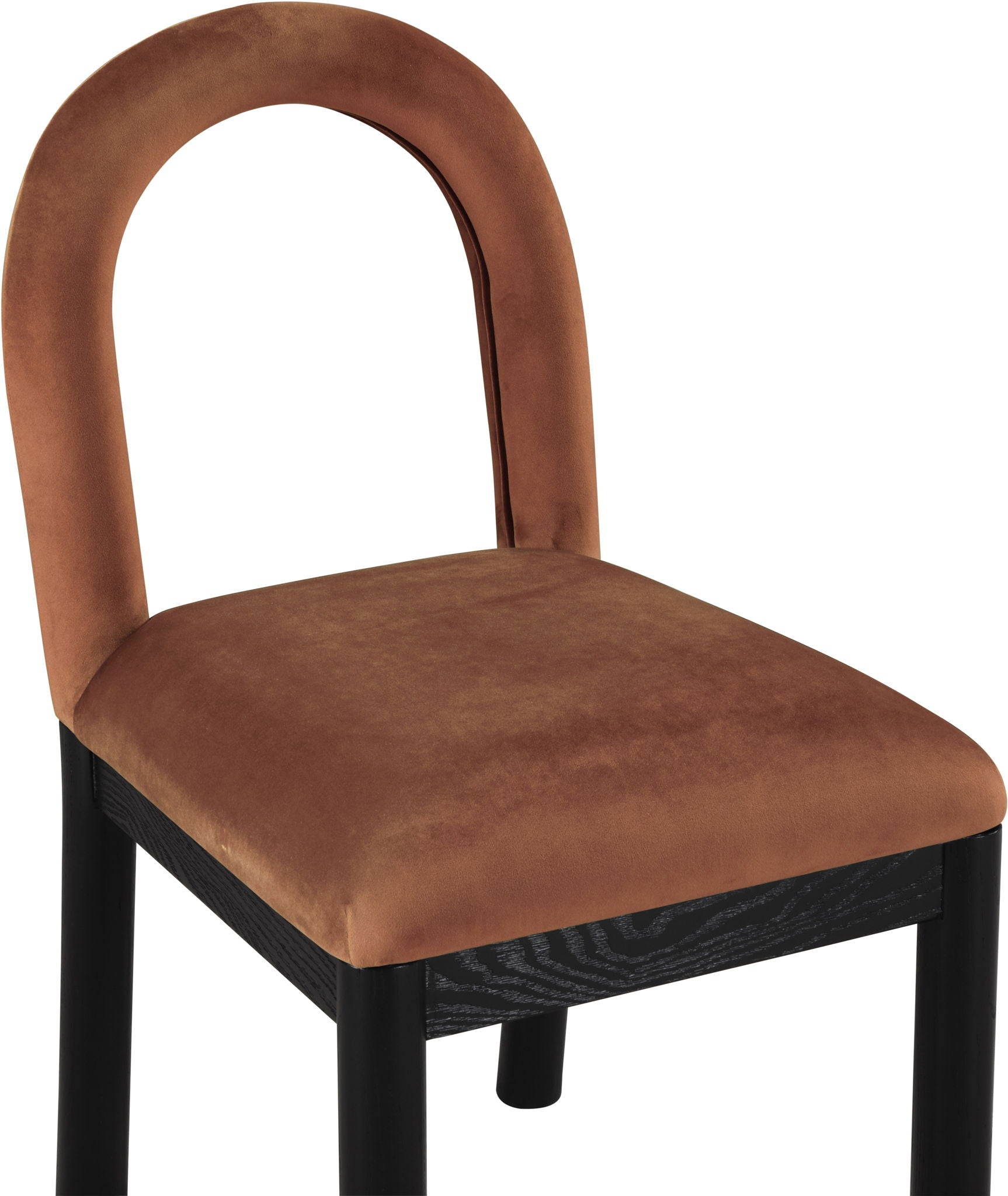 Conrad - Velvet Dining Chair With Black Legs
