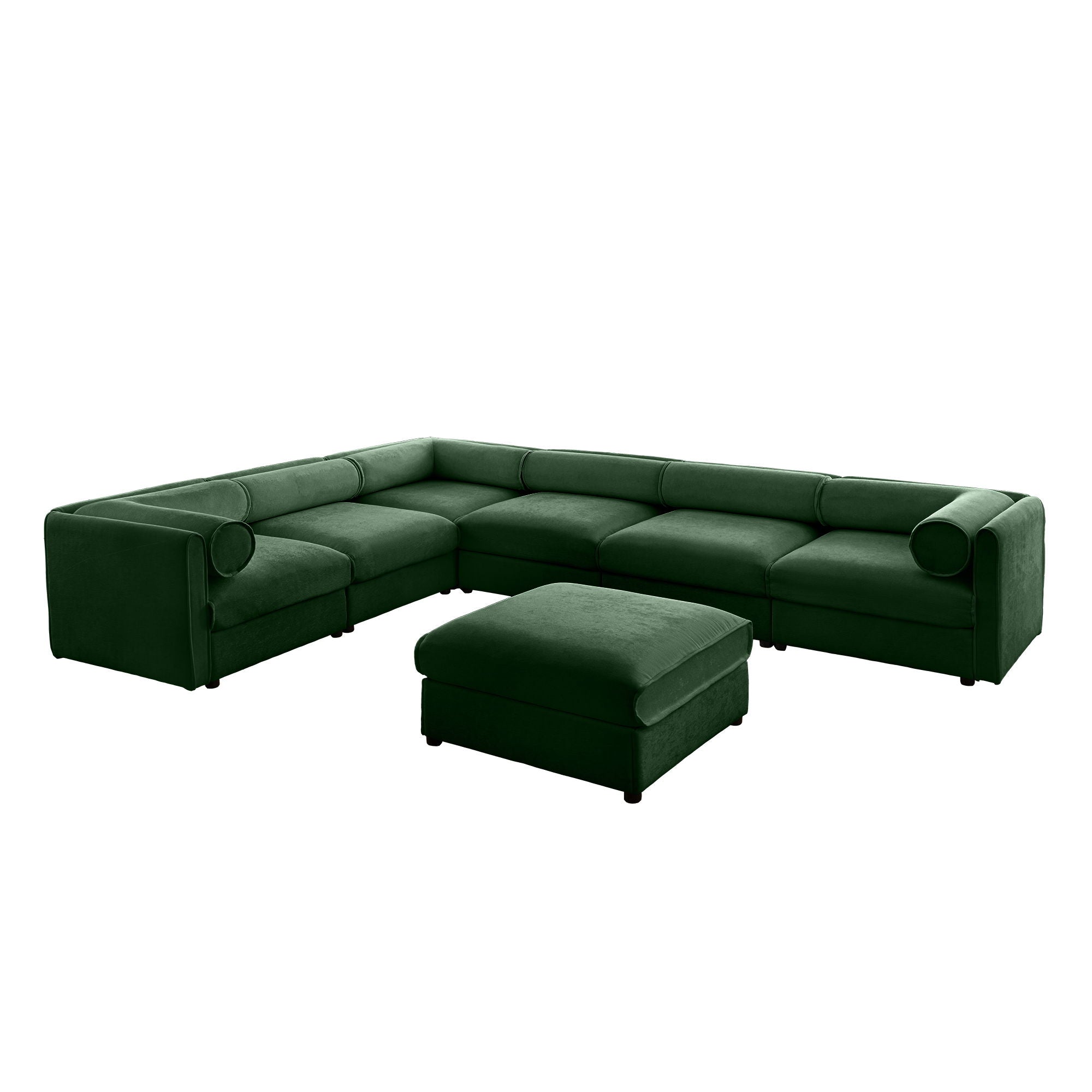 Contemporary Elegant Sofa With Storage And Ottoman
