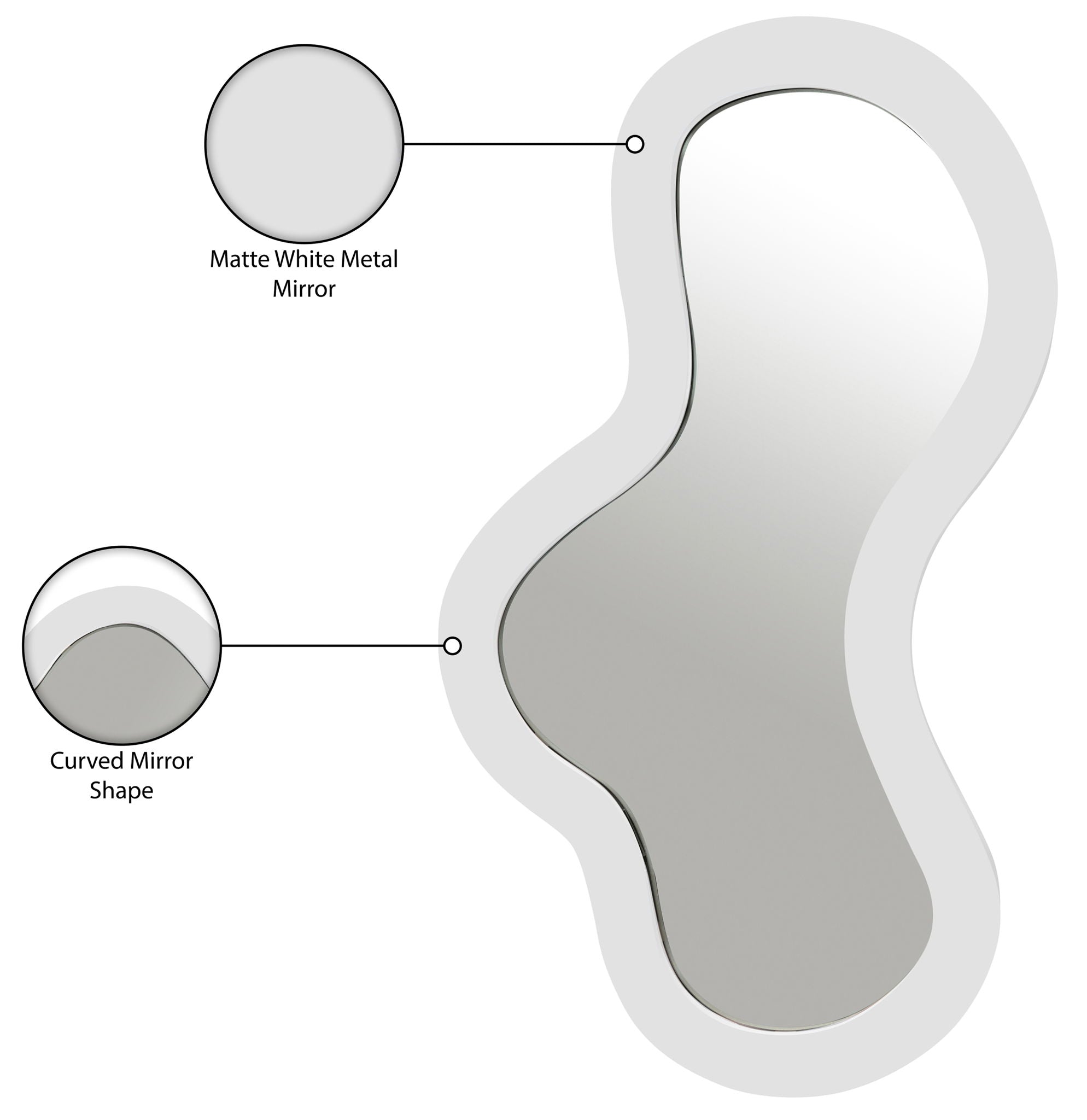 Oblique - Metal Frame Mirror