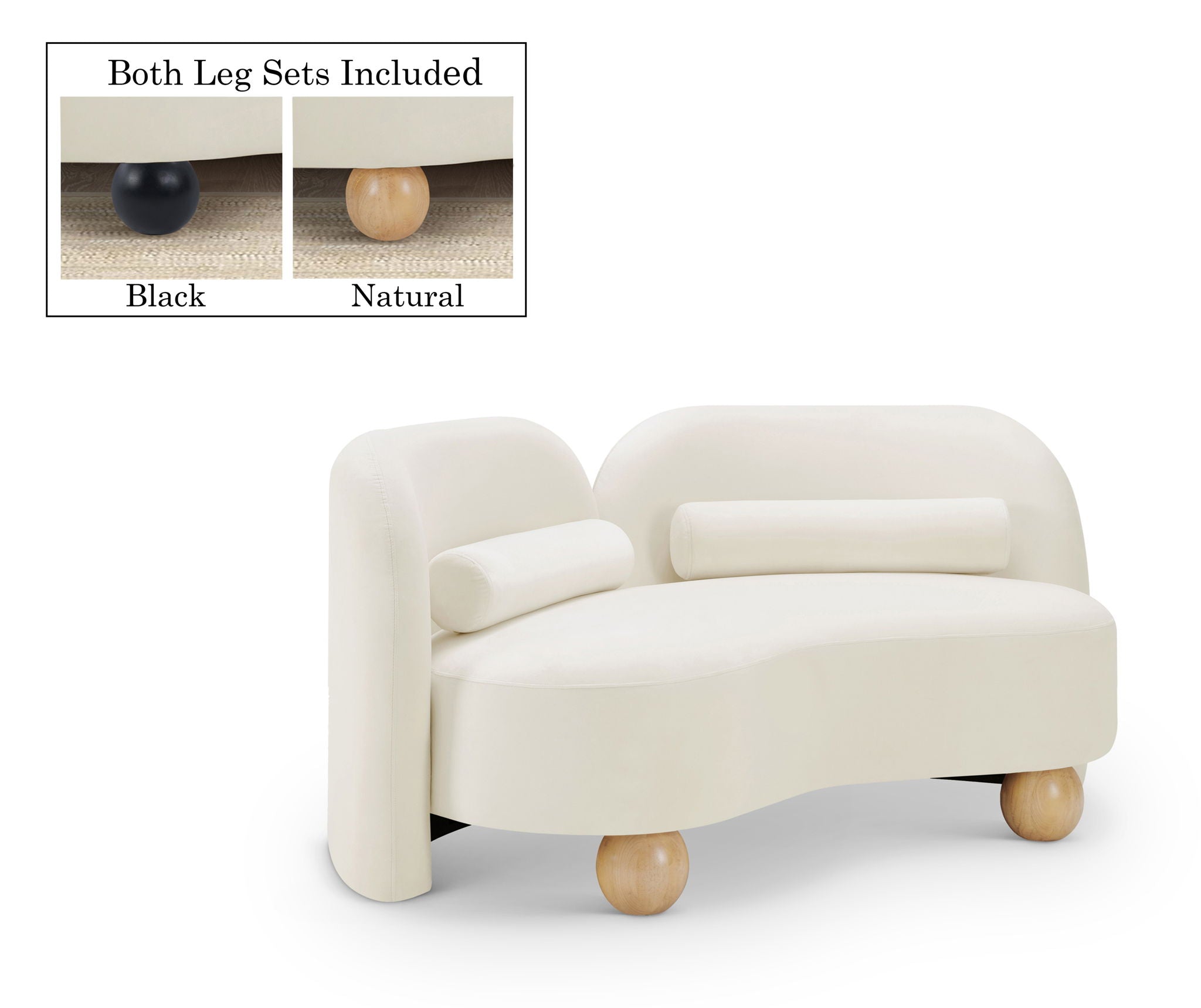 Daphne - Velvet Loveseat