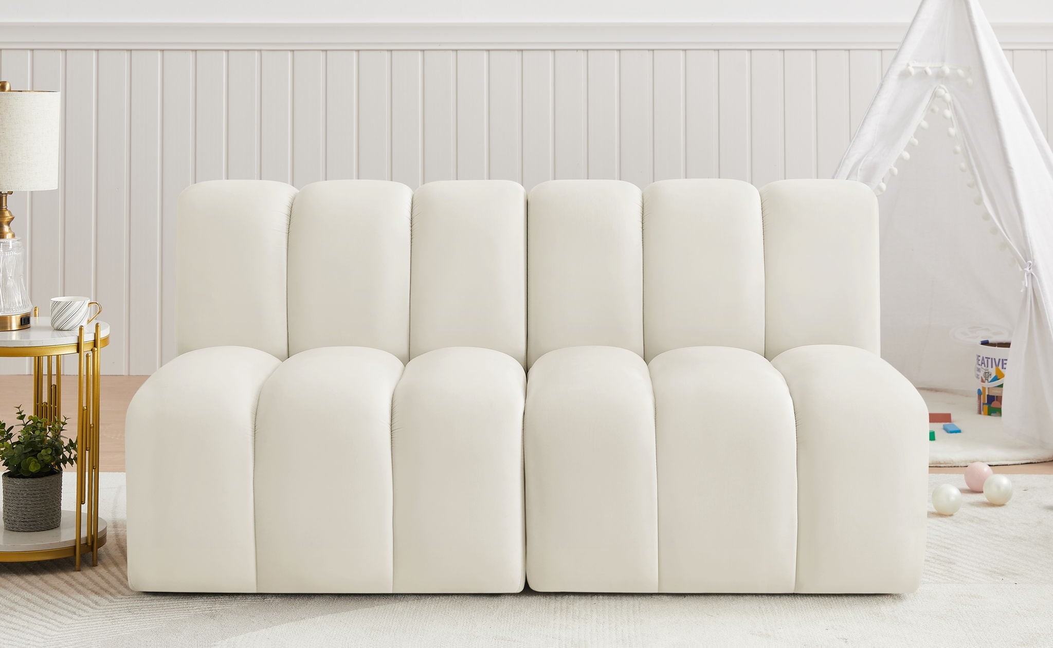 Arc - Velvet 2 Seats Modular Sofa