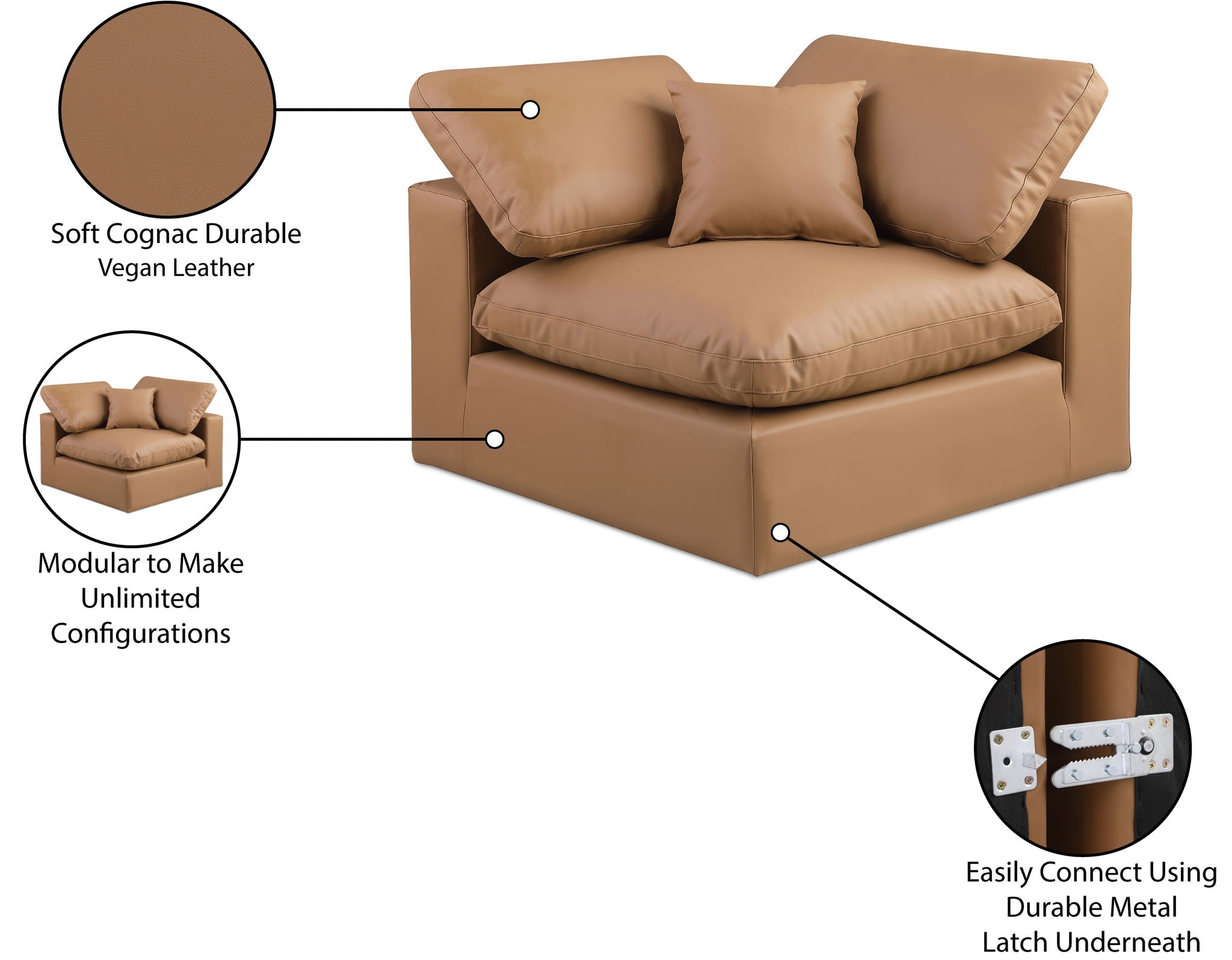 Comfy - Faux Leather Corner Chair