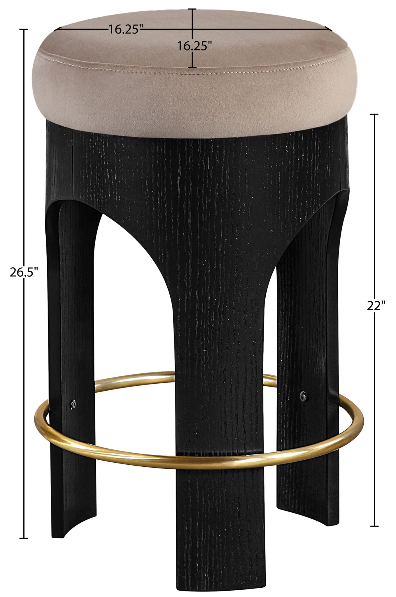 Bocceli - Counter Stool - Black Base
