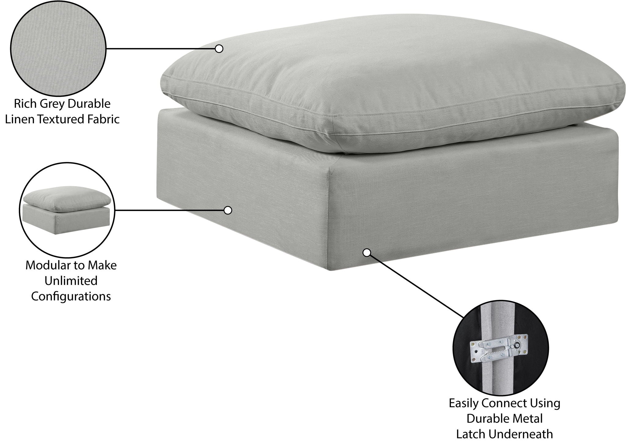 Comfy - Linen Ottoman