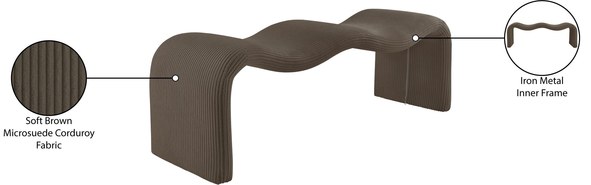 Willow - Corduroy Bench