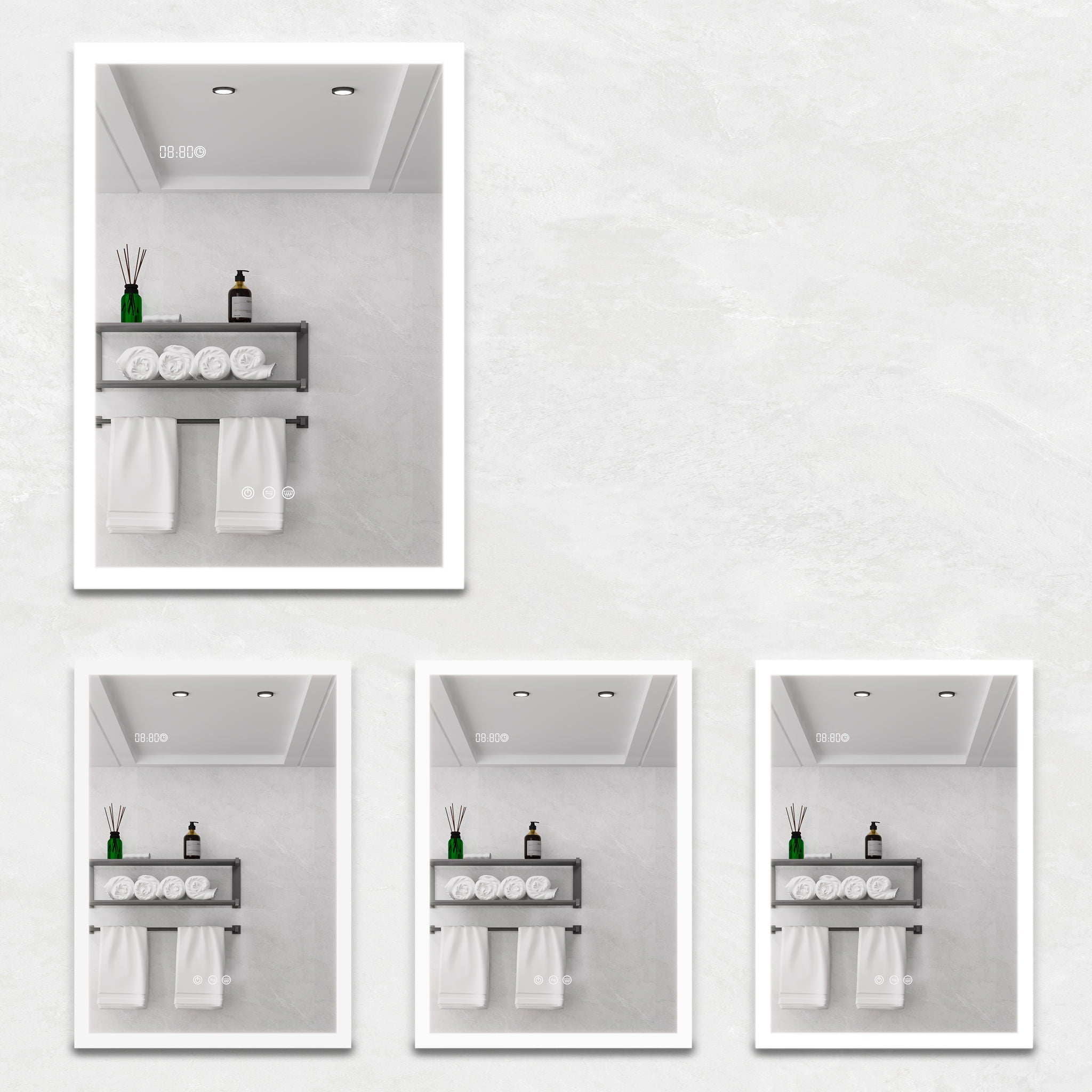 Bathroom Medicine Cabinet With Lights, LED Medicine Cabinet With Mirror, Lighted Medicine Cabinet With Defogger