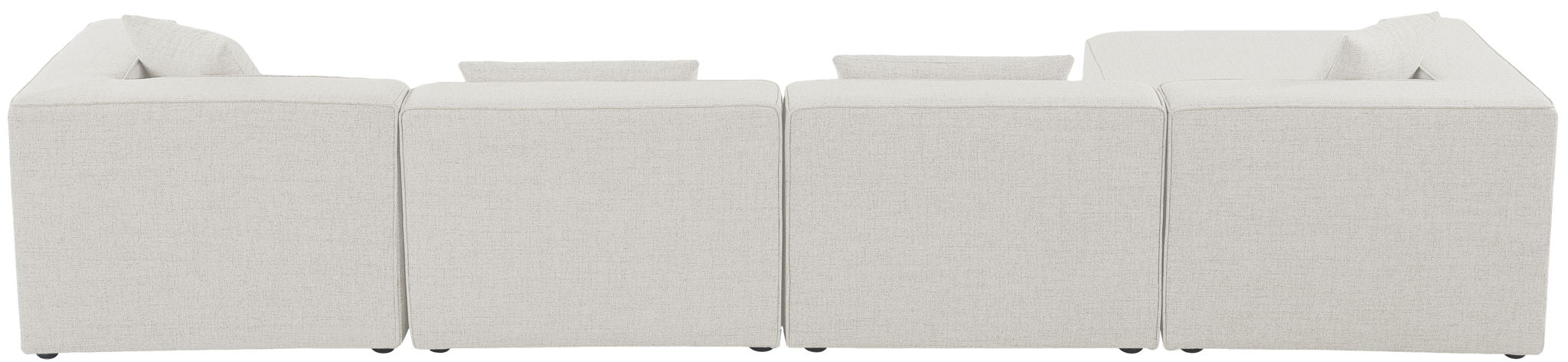 Cube - Linen 5 Piece Modular Sectional With Chaise
