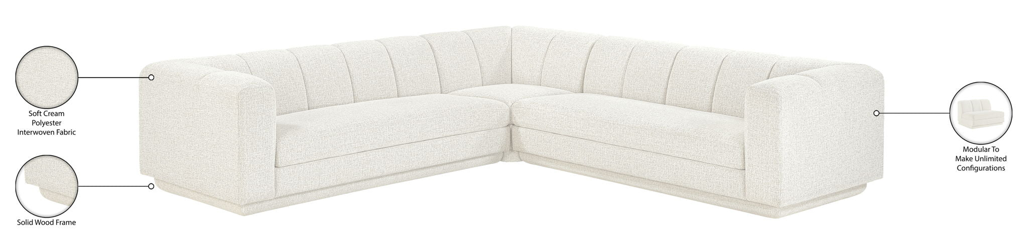 Modari - Sectional - Cream