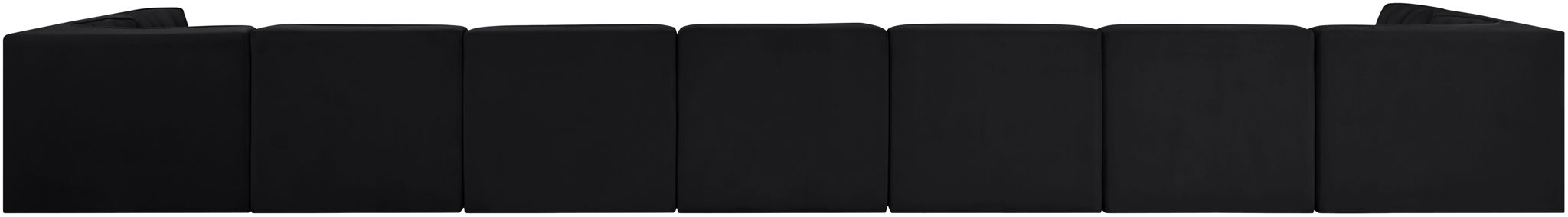 Rummi - Armless Velvet Performance Fabric Upholstered 9 Piece Modular Sectional
