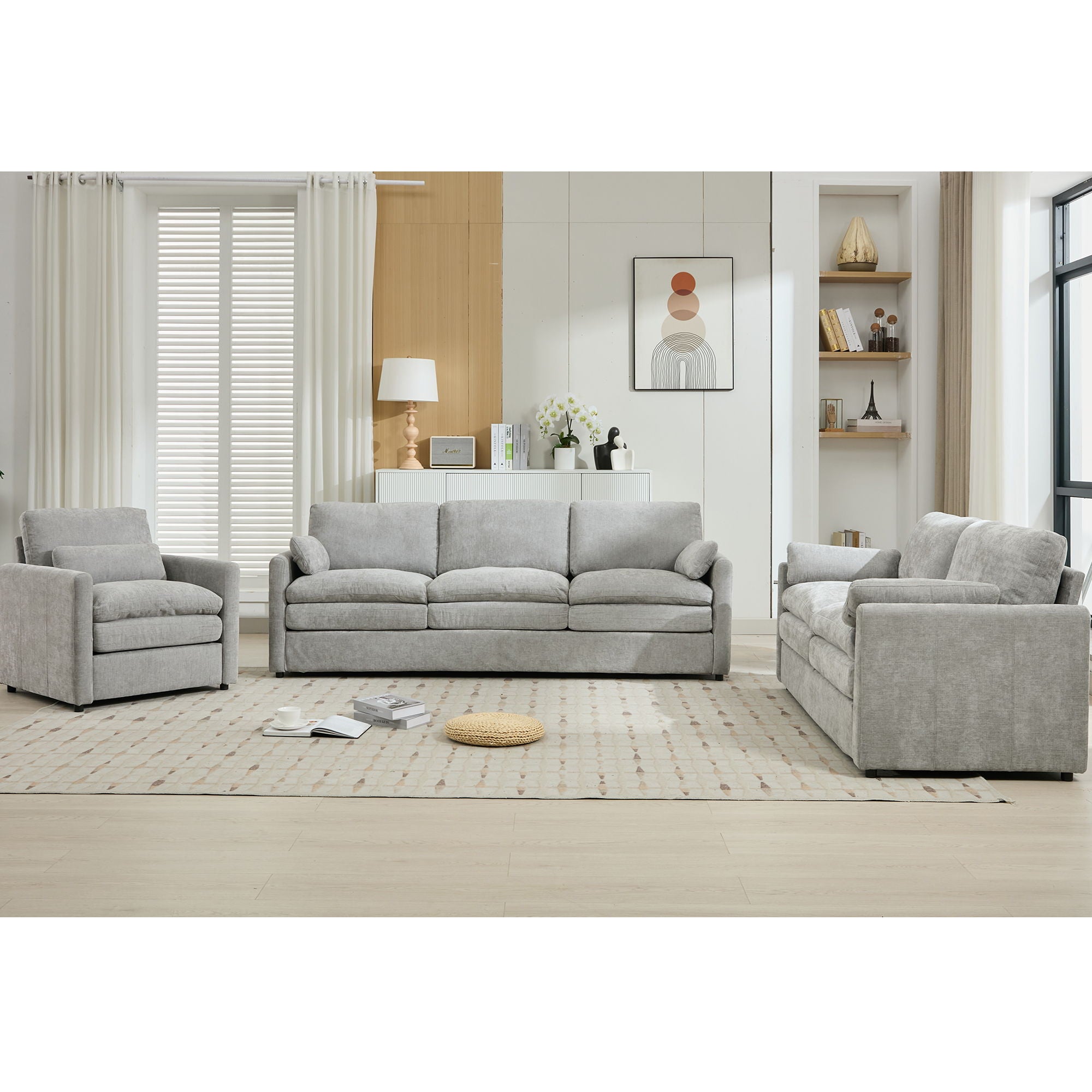 Cozy Sofa Set Oversized Comfy Cloud Sofa With Double Cushion