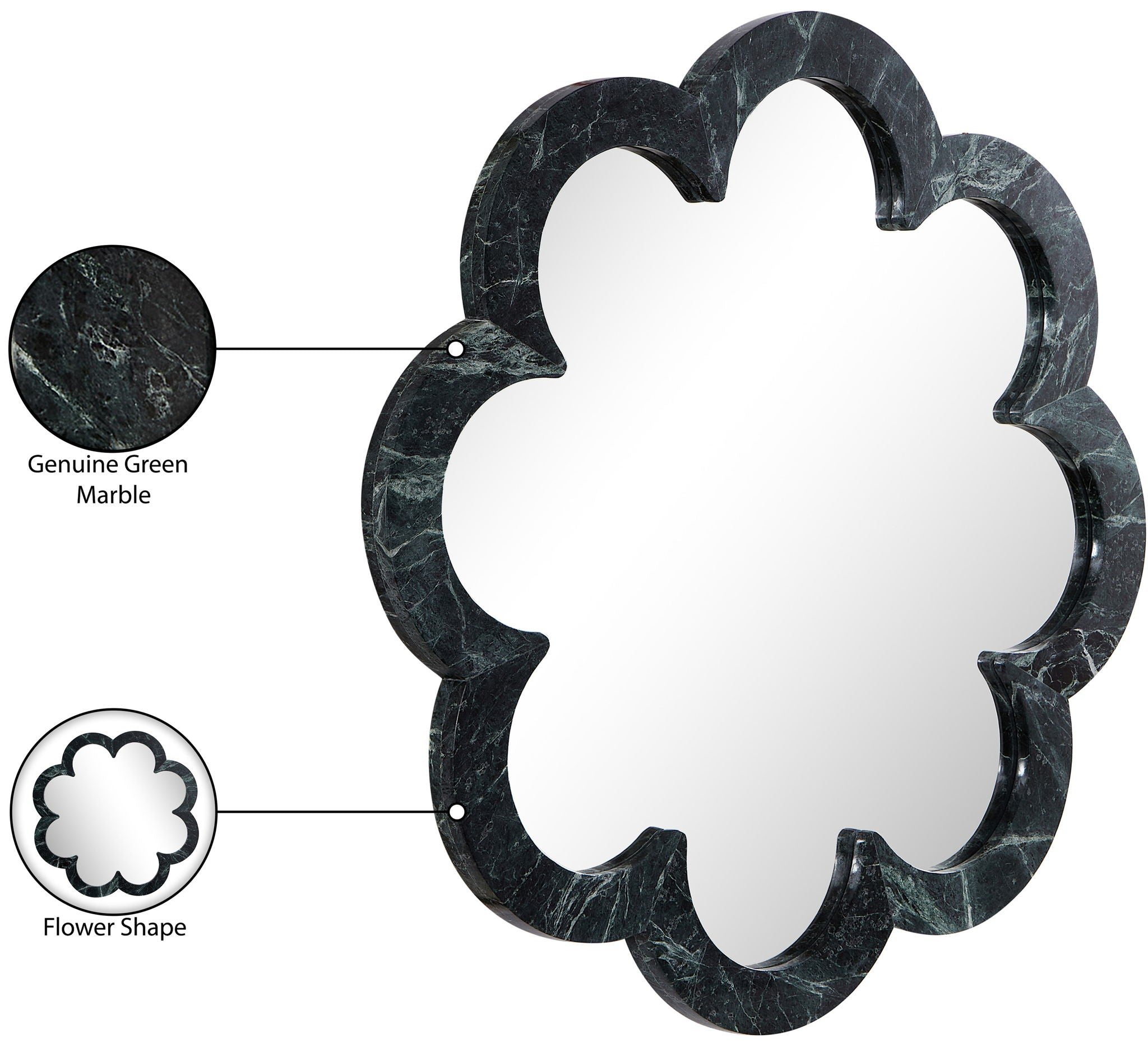 Vicenza - Genuine Marble Frame Mirror