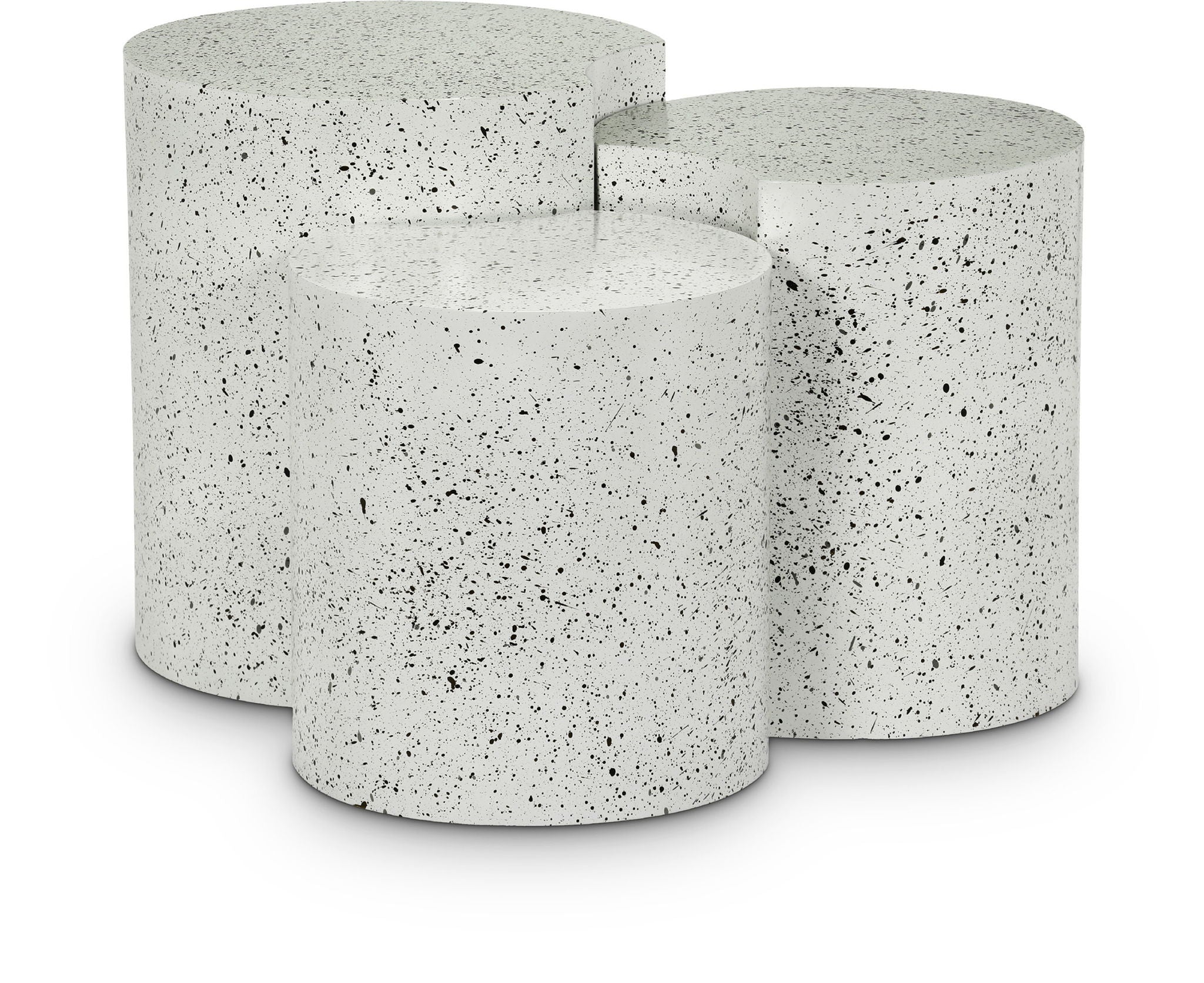 Dimple - 20" 3 Piece Modular End Table - Terazzo Finish