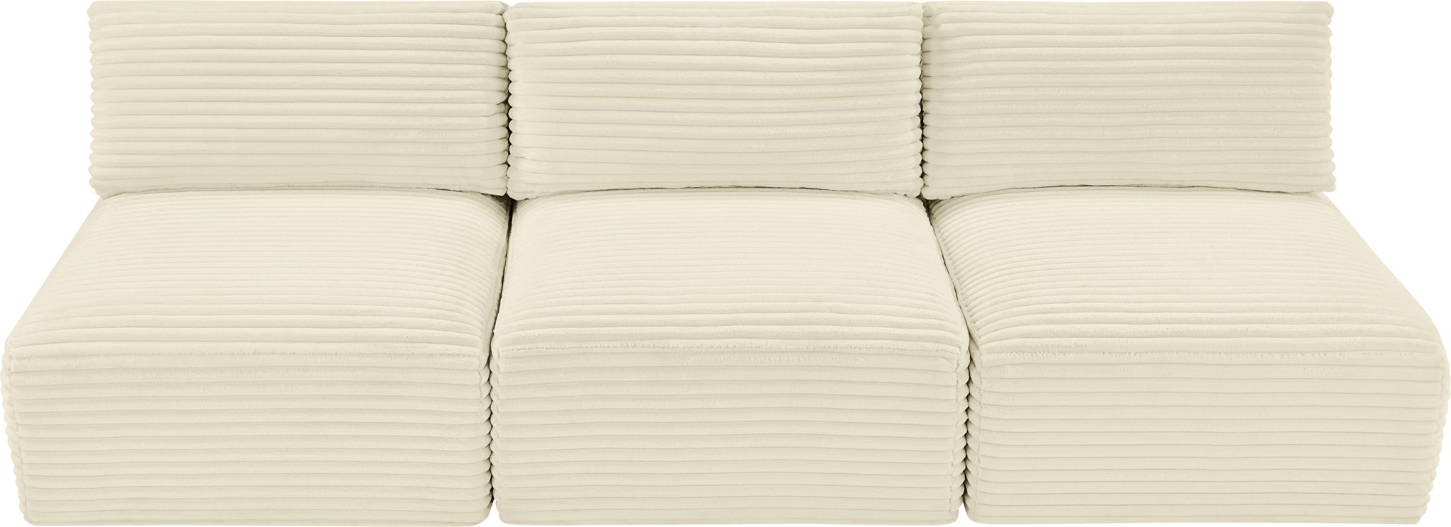 Shaggy - 3 Seat Modular Armless Sofa