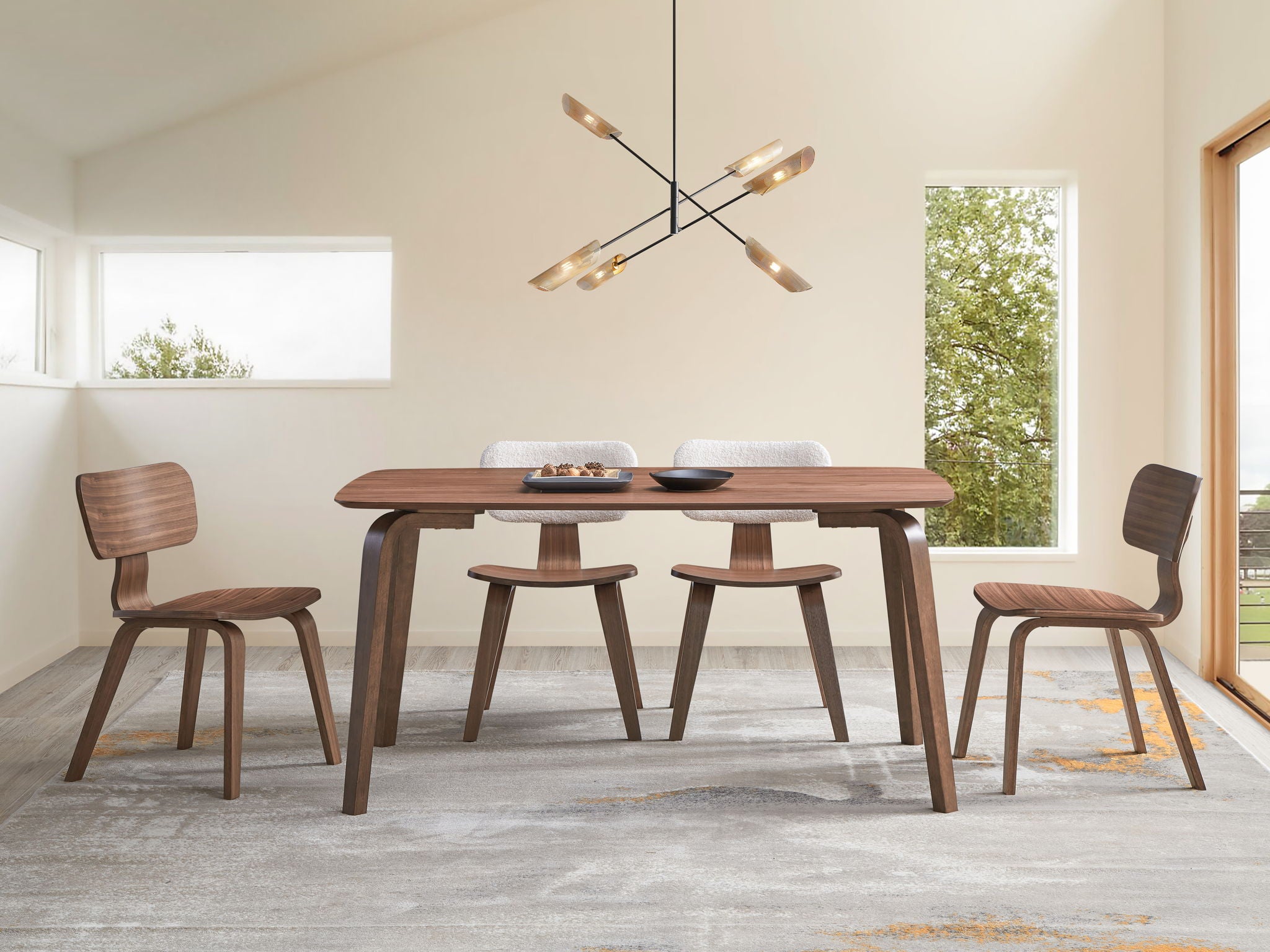 Casson - 5 Piece Dining Room Set - Walnut