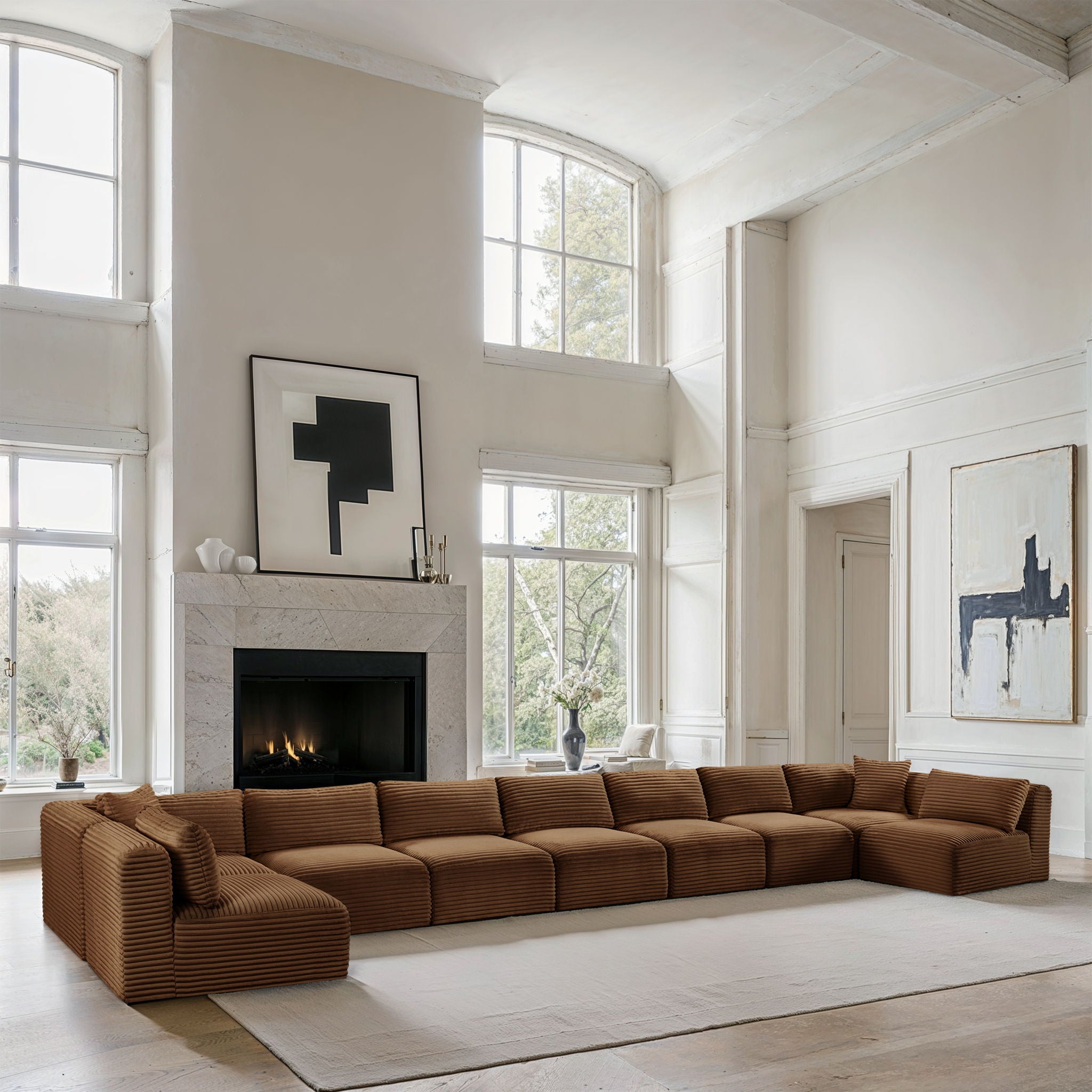 Shaggy - Fabric 9 Piece Modular Sectional