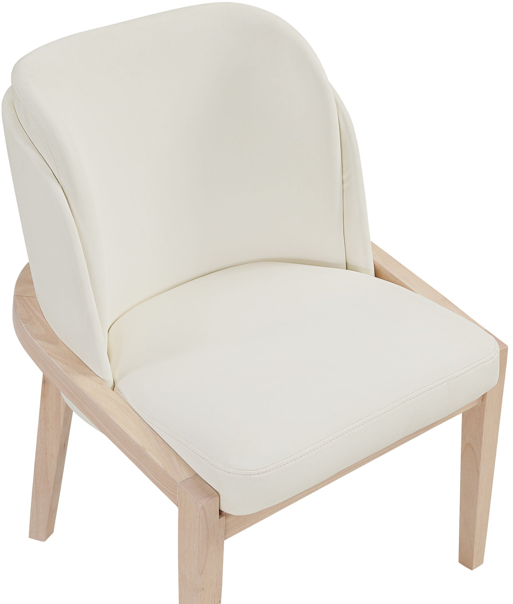 Navo - Faux Leather Upholstered Dining Chair - Natural Base