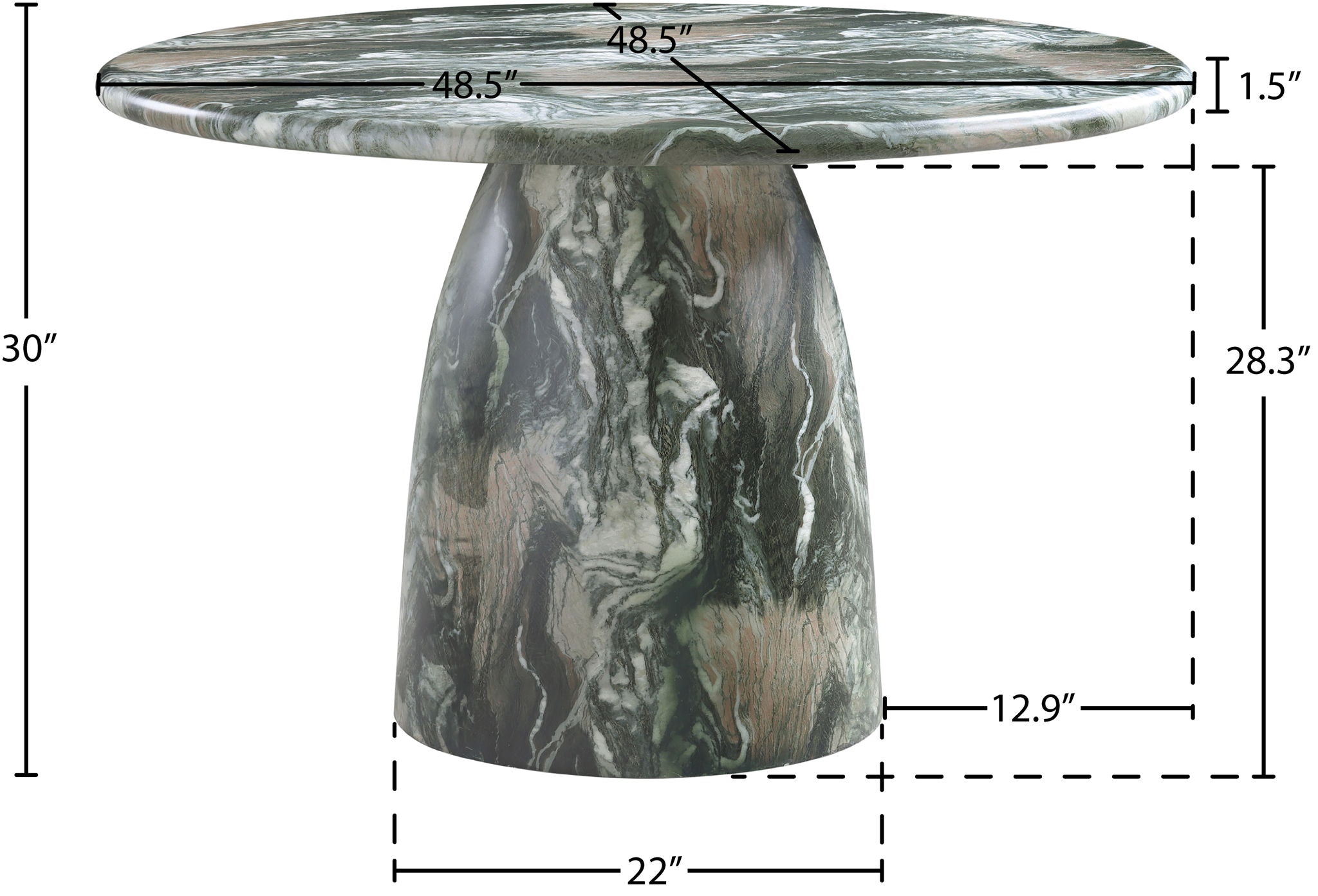 Cosenza - Round Concrete Dining Table