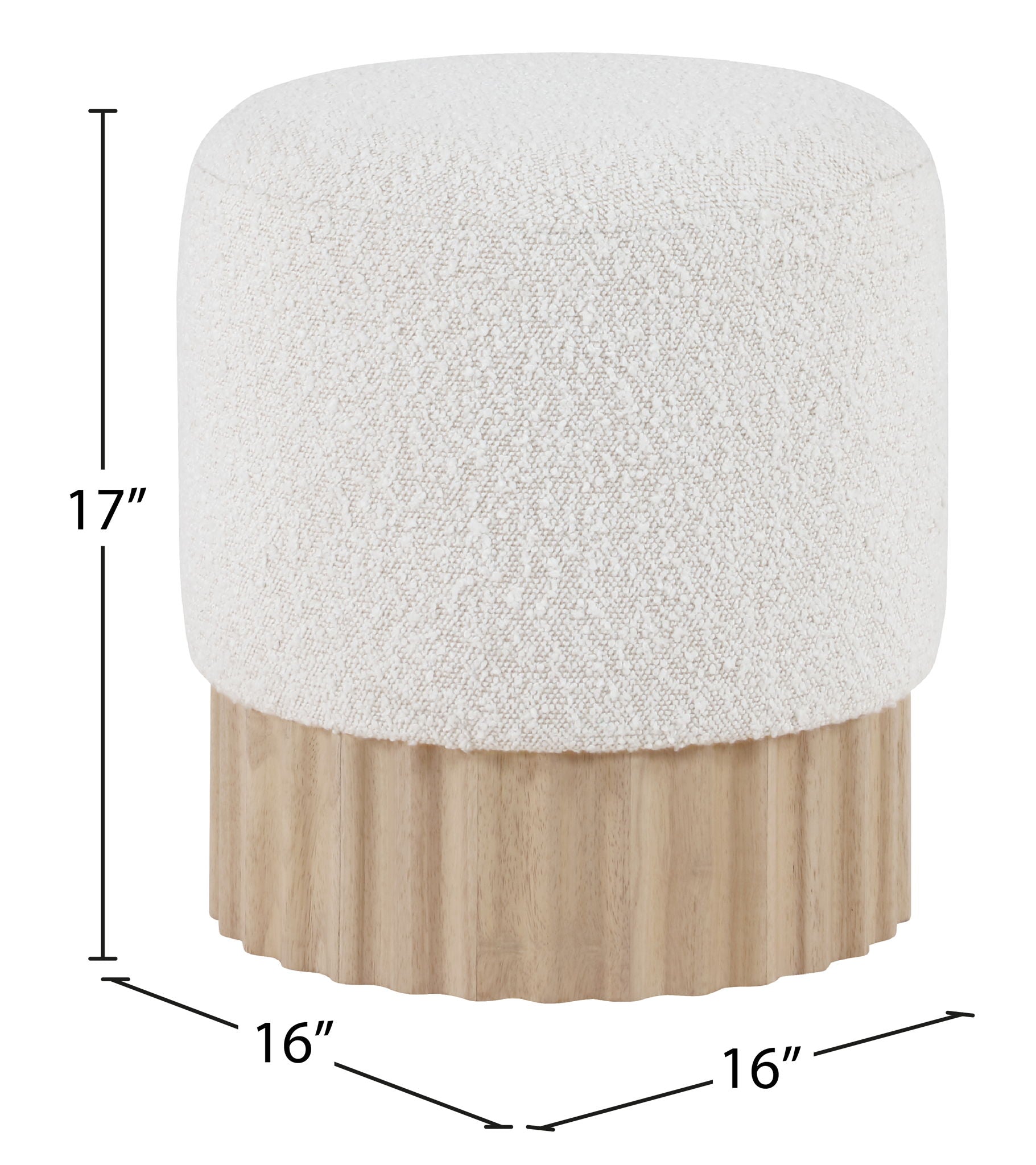 Veranda - Ottoman / Stool With Natural Base