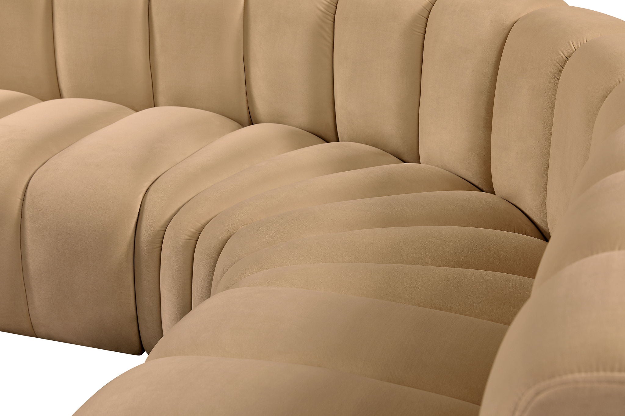 Arc - Velvet 5 Piece Corner Modular Sofa
