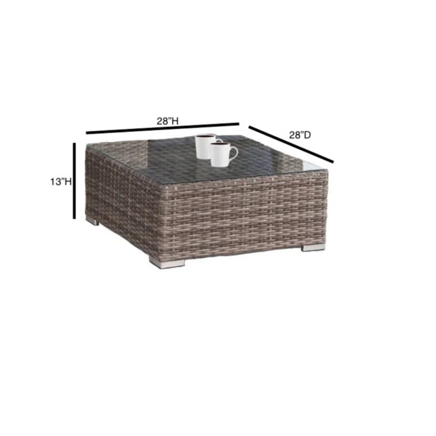 Outdoor Wicker Seating Group With Cushions